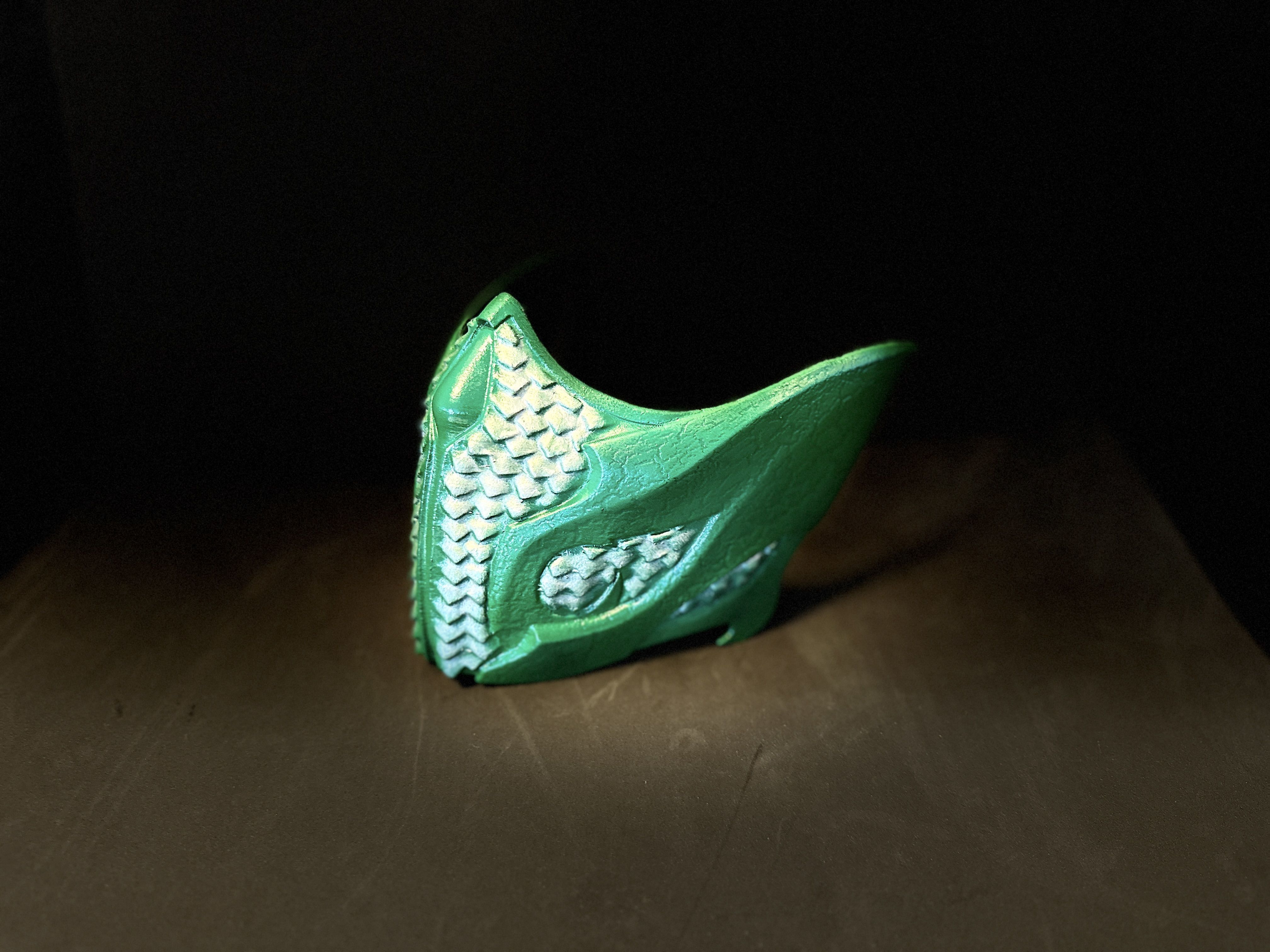 Reptile mask from MK1 -  Raptor Kombat Mask 3D print model_5