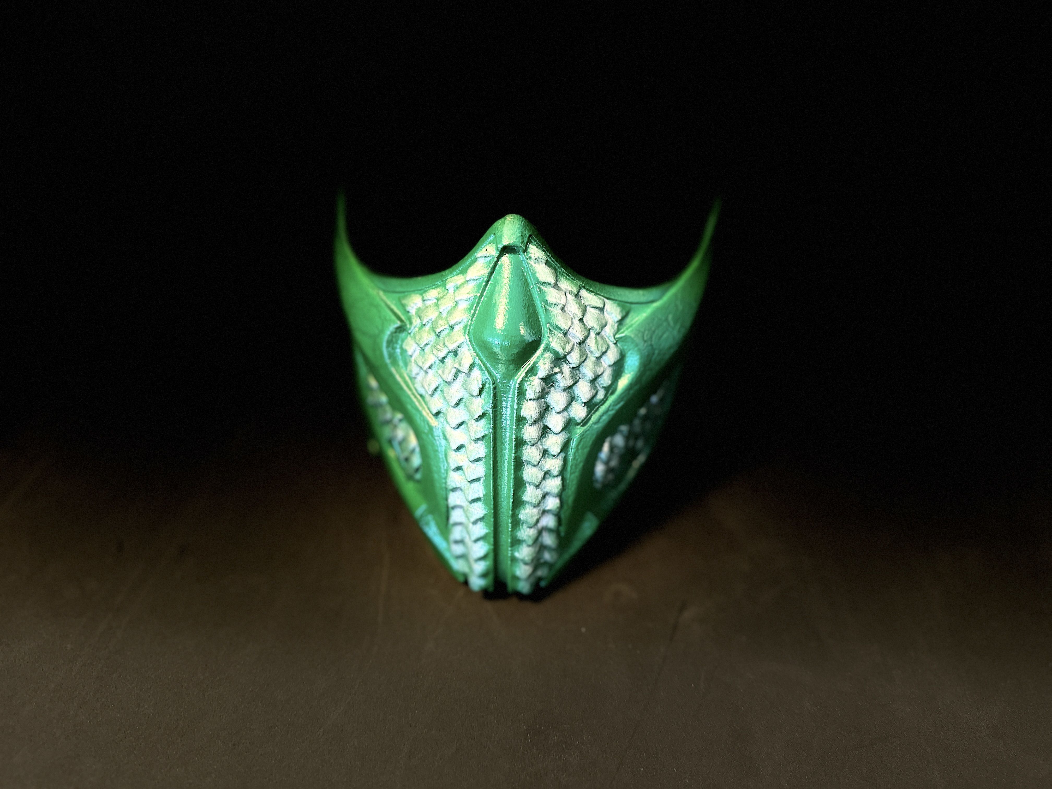 Reptile mask from MK1 -  Raptor Kombat Mask 3D print model_3