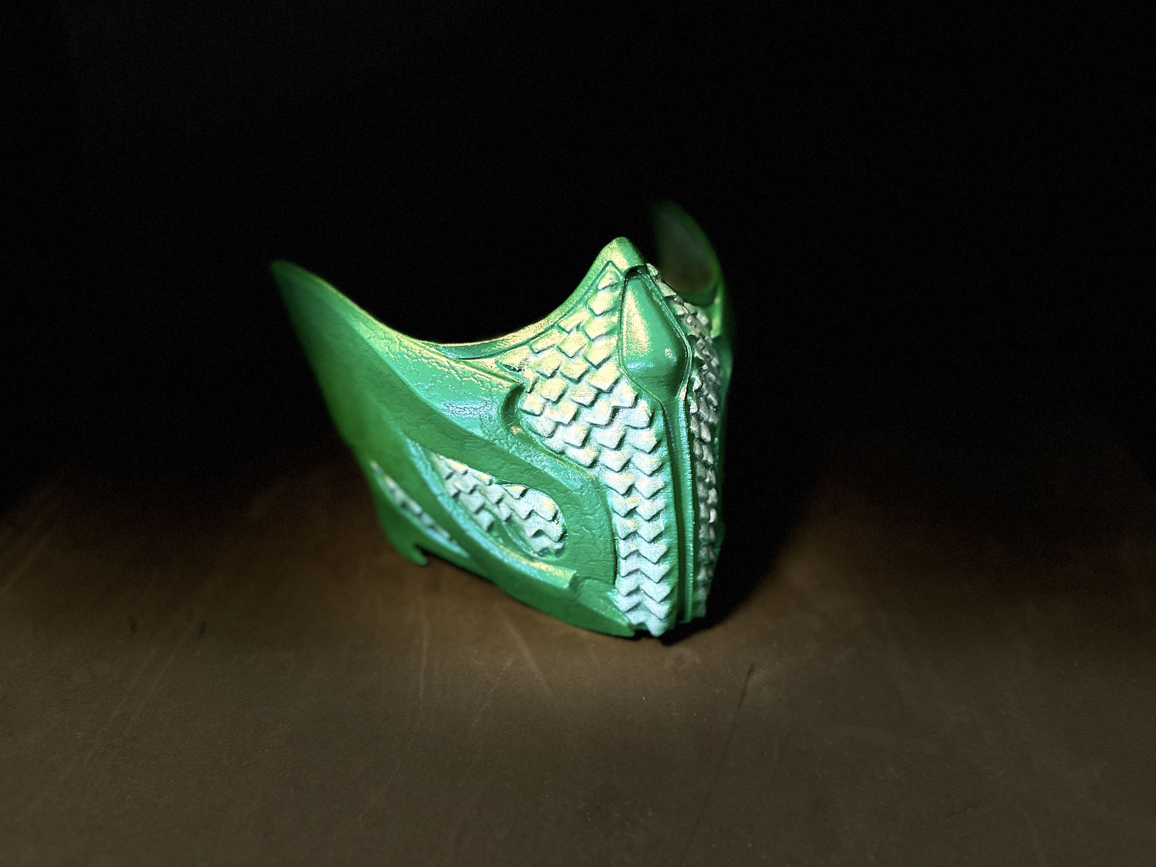 Reptile mask from MK1 -  Raptor Kombat Mask 3D print model_4