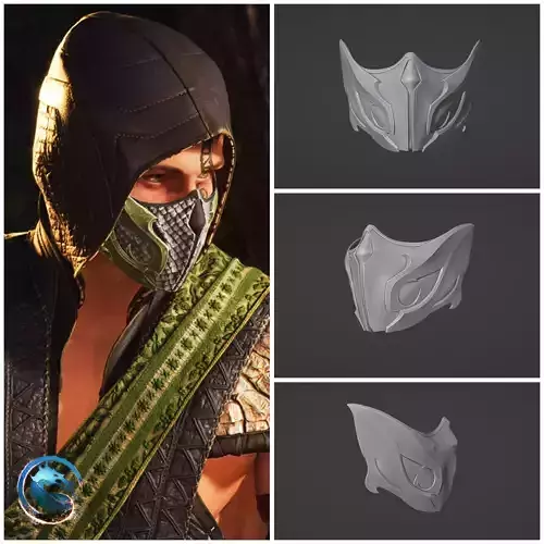 Reptile mask from MK1 -  Raptor Kombat Mask