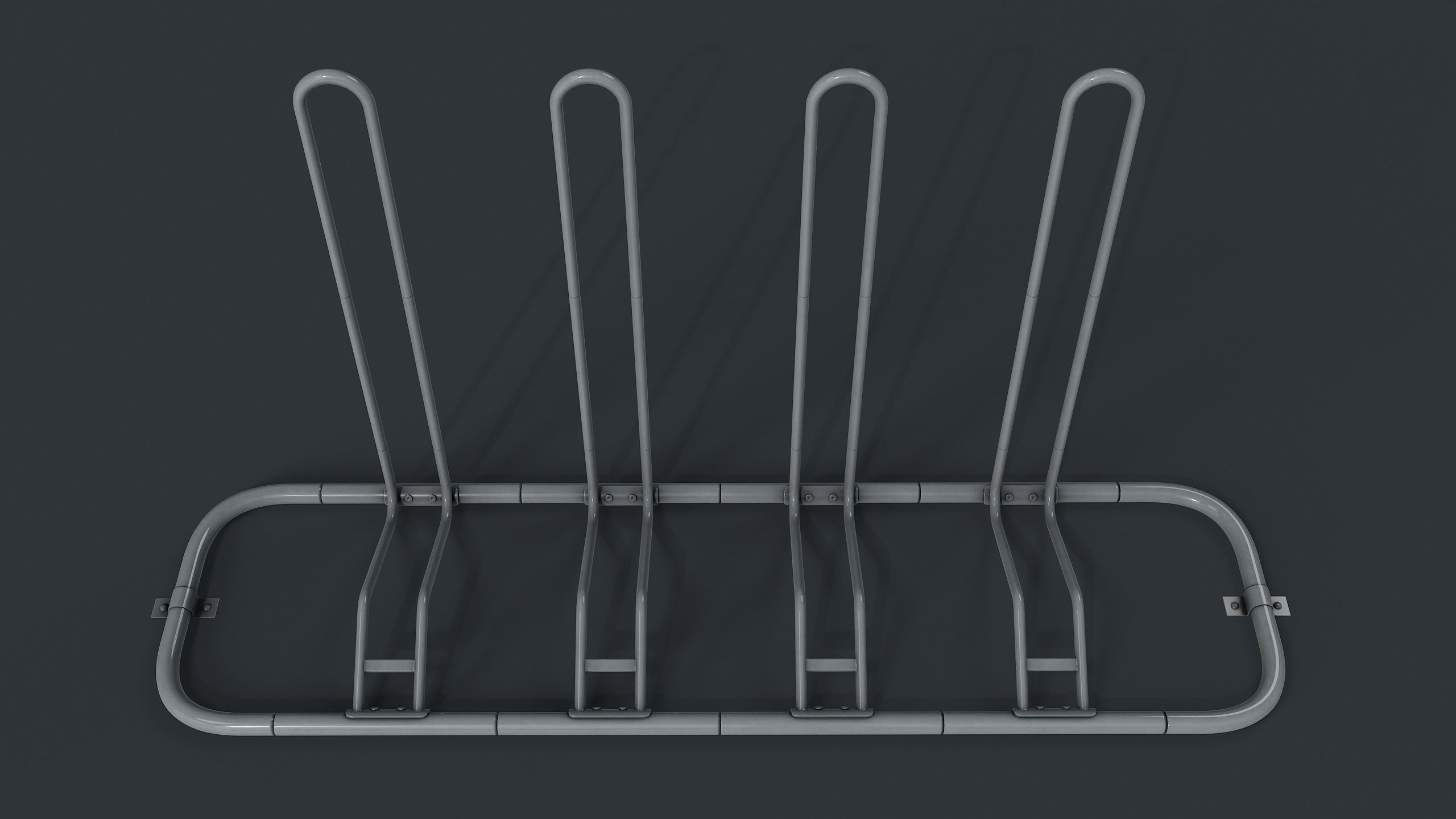 Bike Rack 8 PBR Game Ready Low-poly 3D model_12