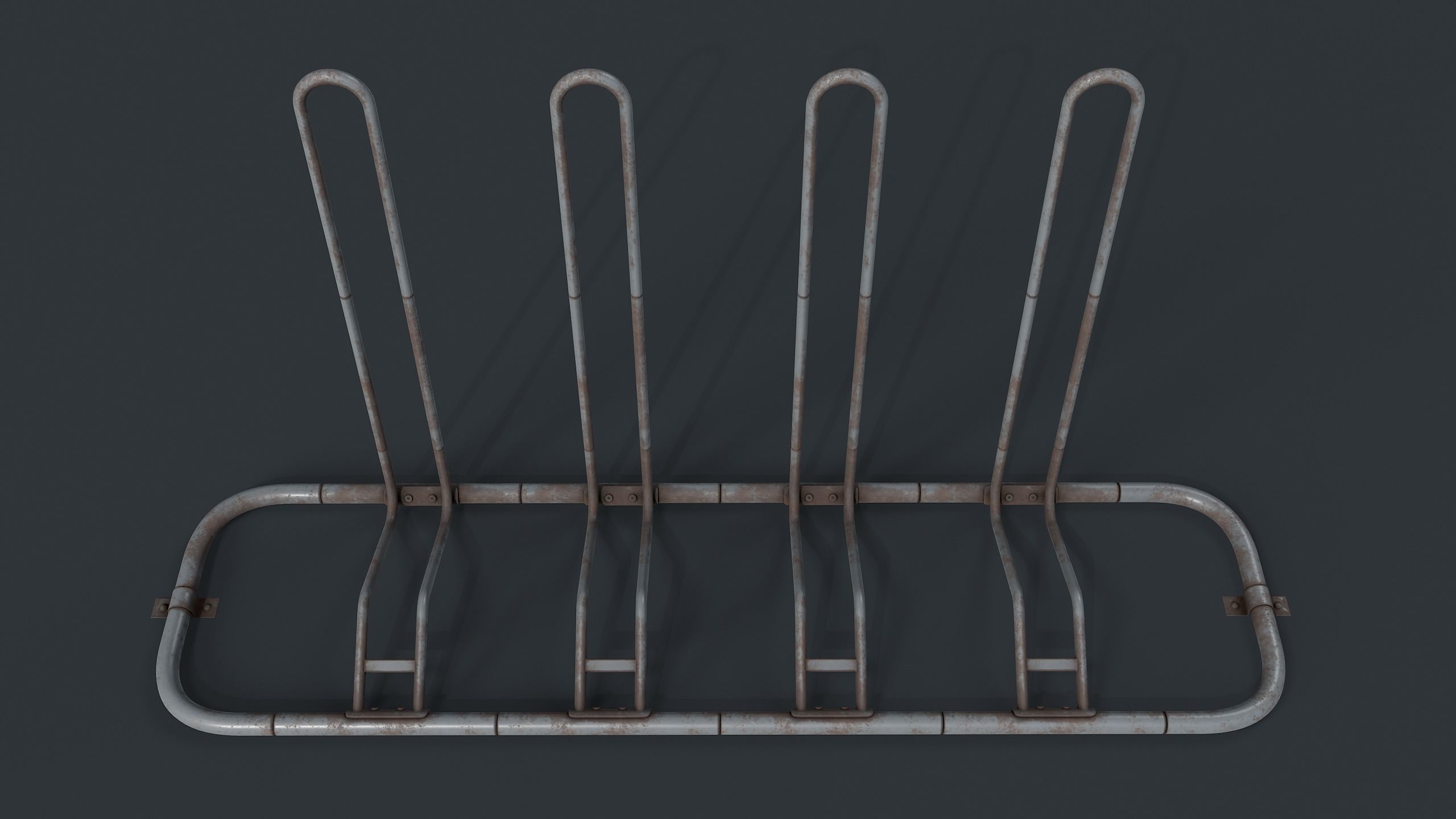 Bike Rack 8 PBR Game Ready Low-poly 3D model_11