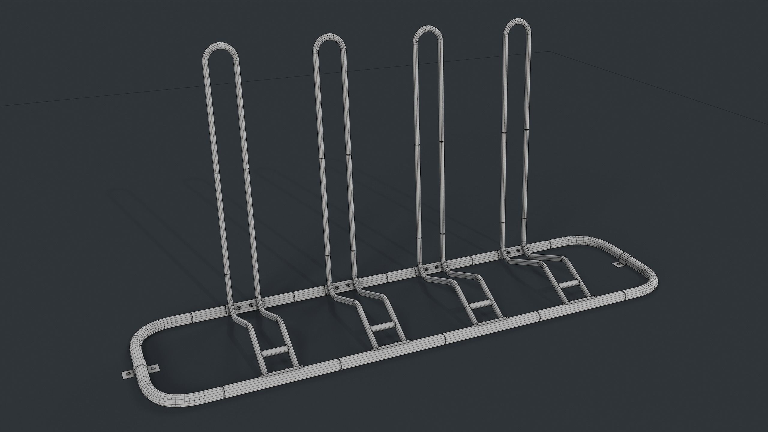 Bike Rack 8 PBR Game Ready Low-poly 3D model_21