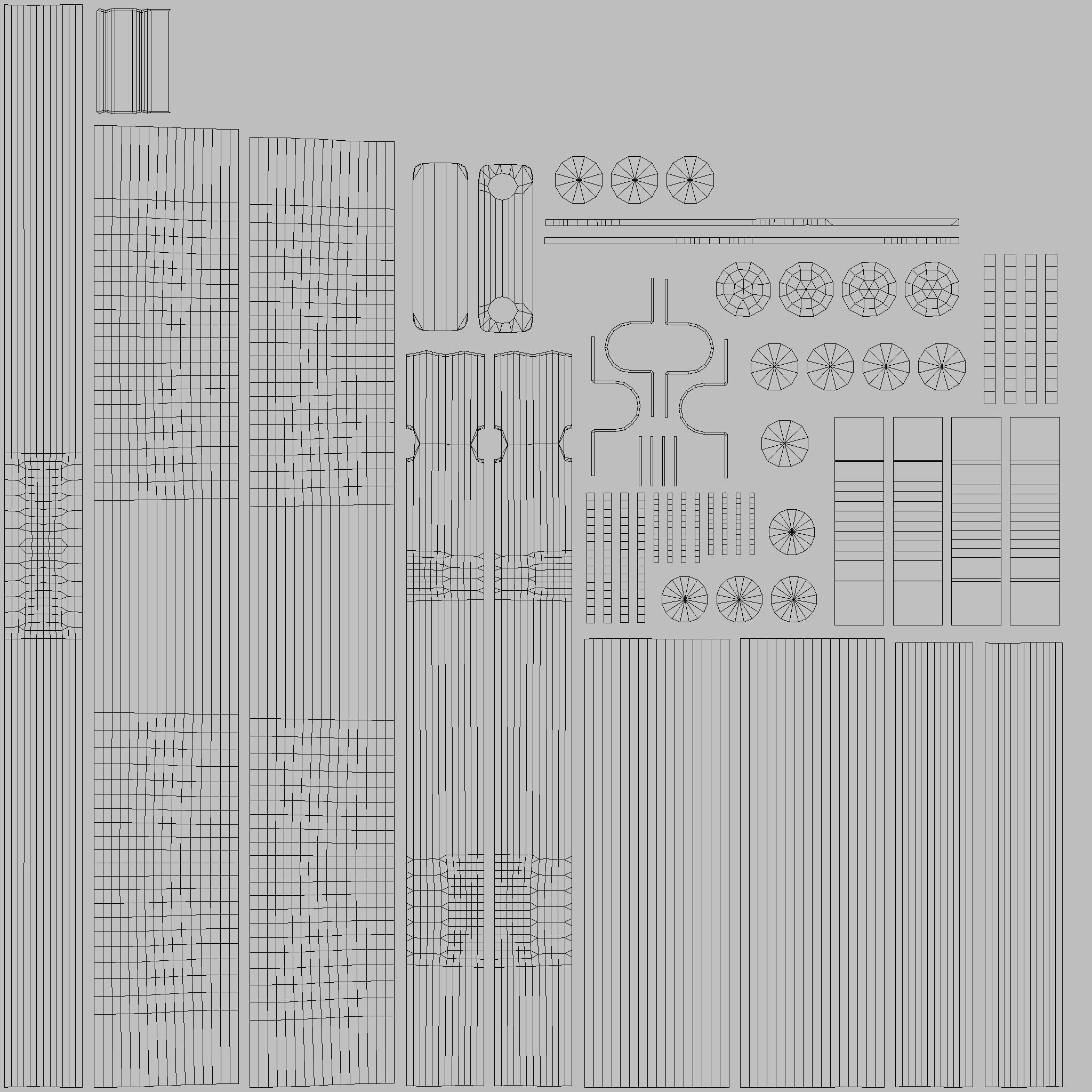 Bike Rack 8 PBR Game Ready Low-poly 3D model_25