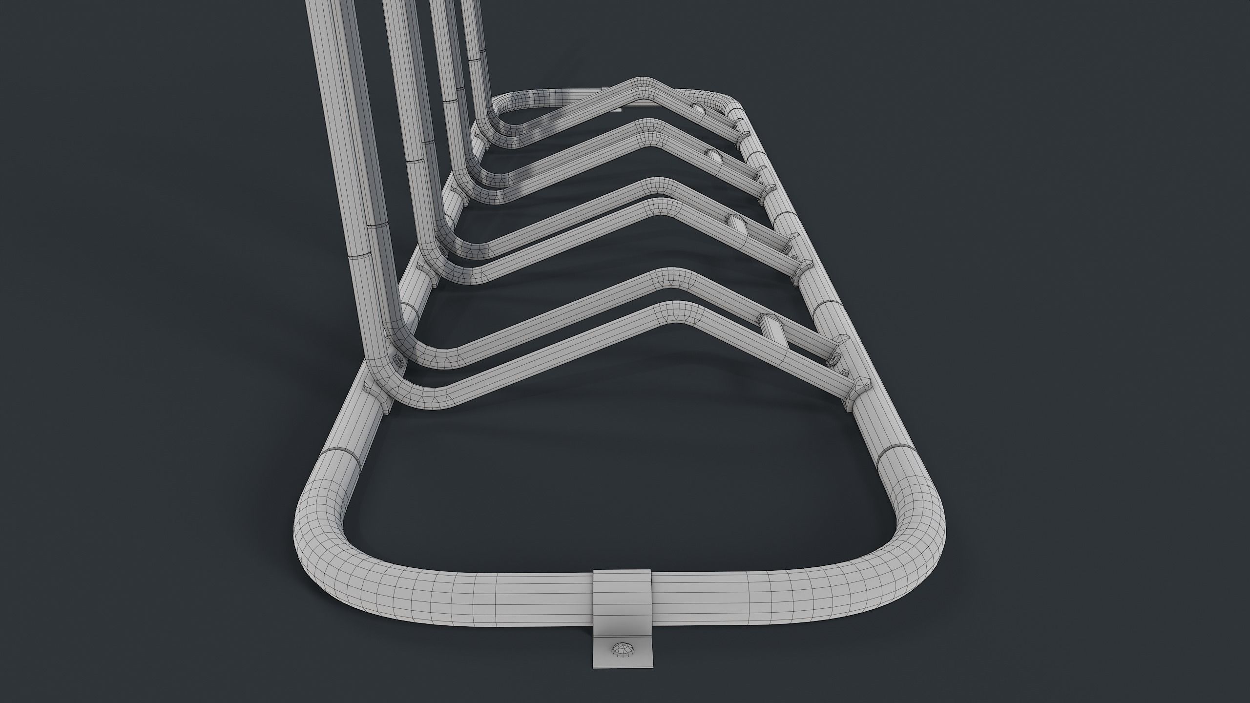 Bike Rack 8 PBR Game Ready Low-poly 3D model_24