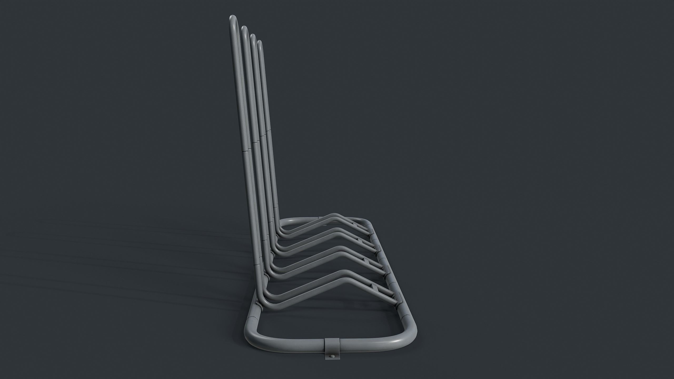 Bike Rack 8 PBR Game Ready Low-poly 3D model_19