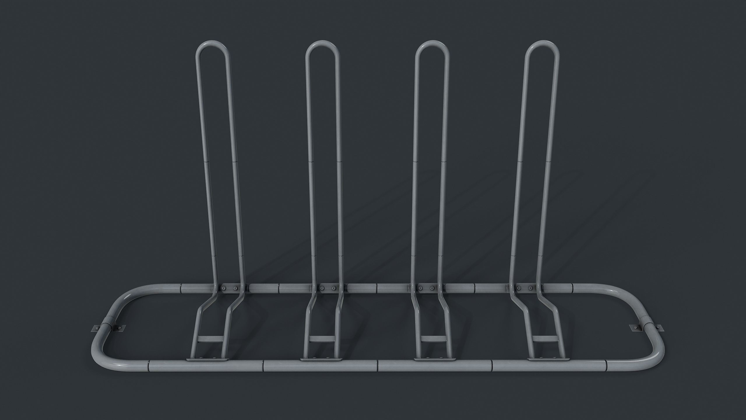 Bike Rack 8 PBR Game Ready Low-poly 3D model_8