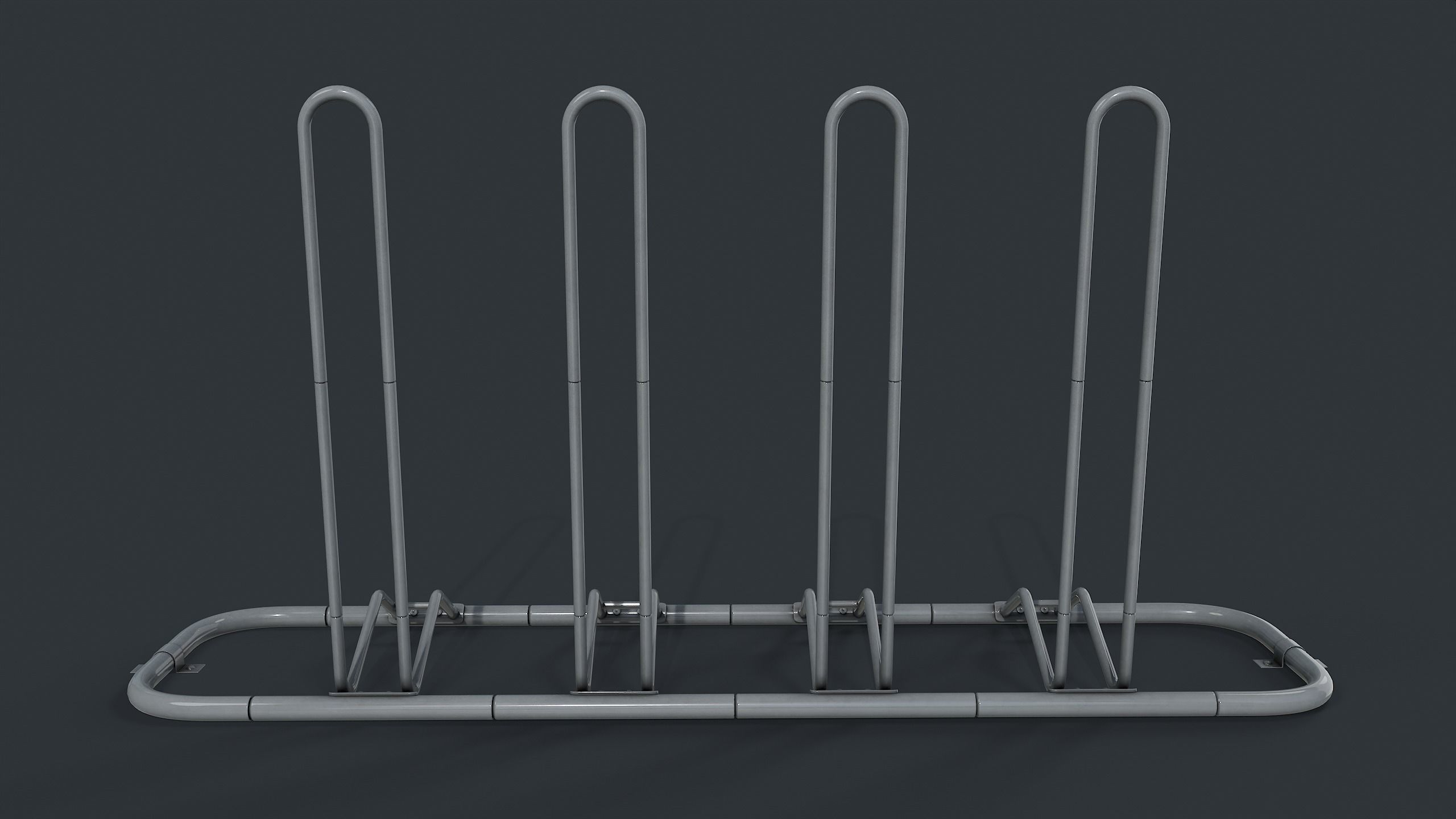 Bike Rack 8 PBR Game Ready Low-poly 3D model_10