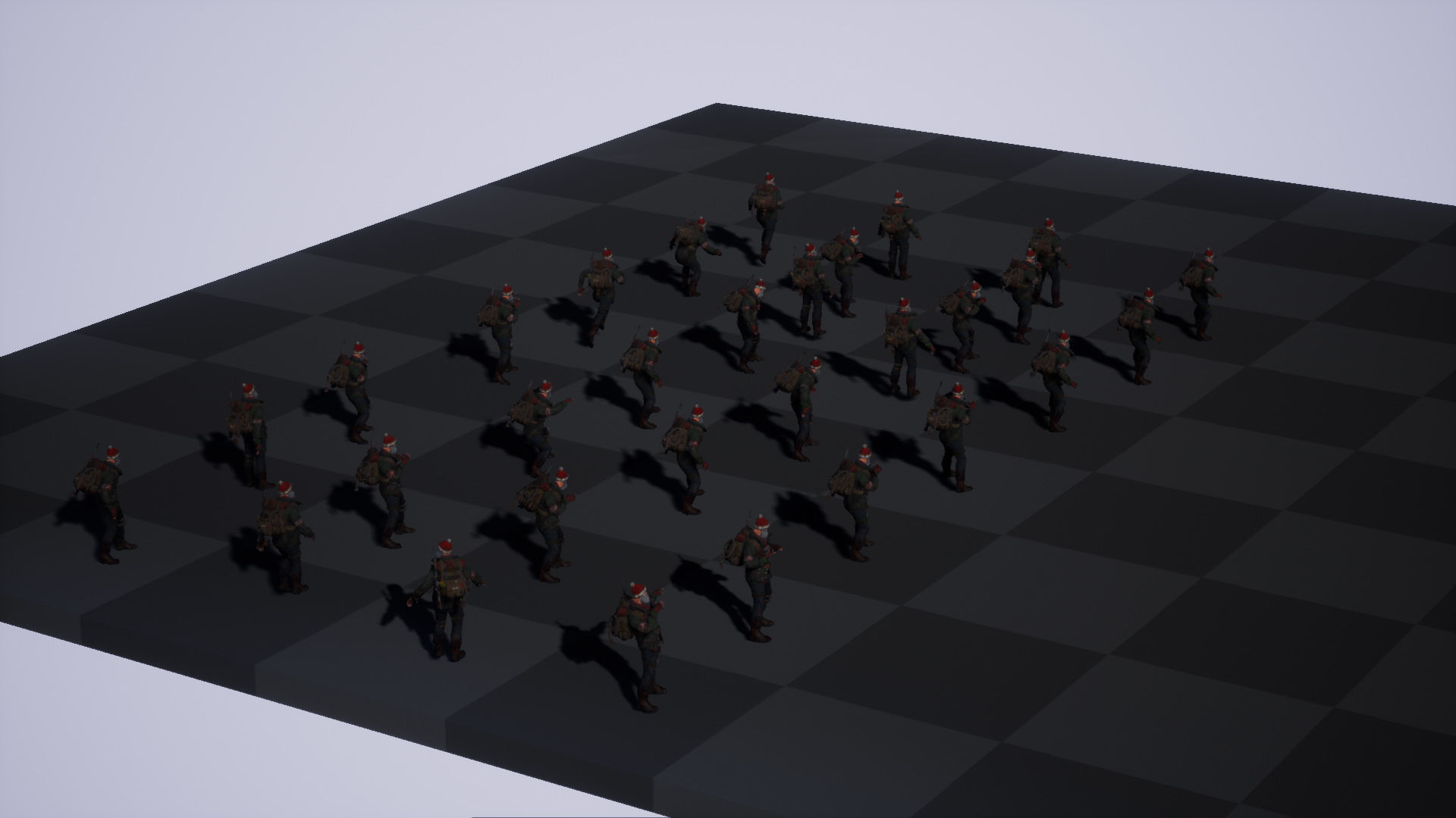 Animated Low poly Game Ready Santa survivor 3D Modular Low-poly 3D model_26