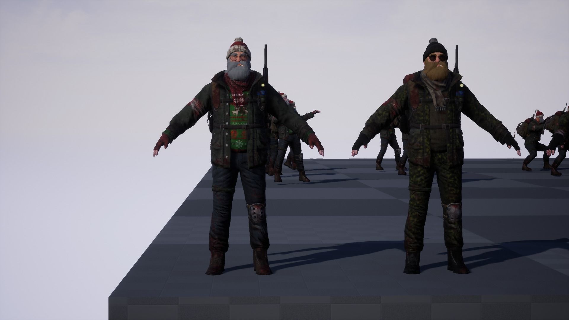 Animated Low poly Game Ready Santa survivor 3D Modular Low-poly 3D model_39