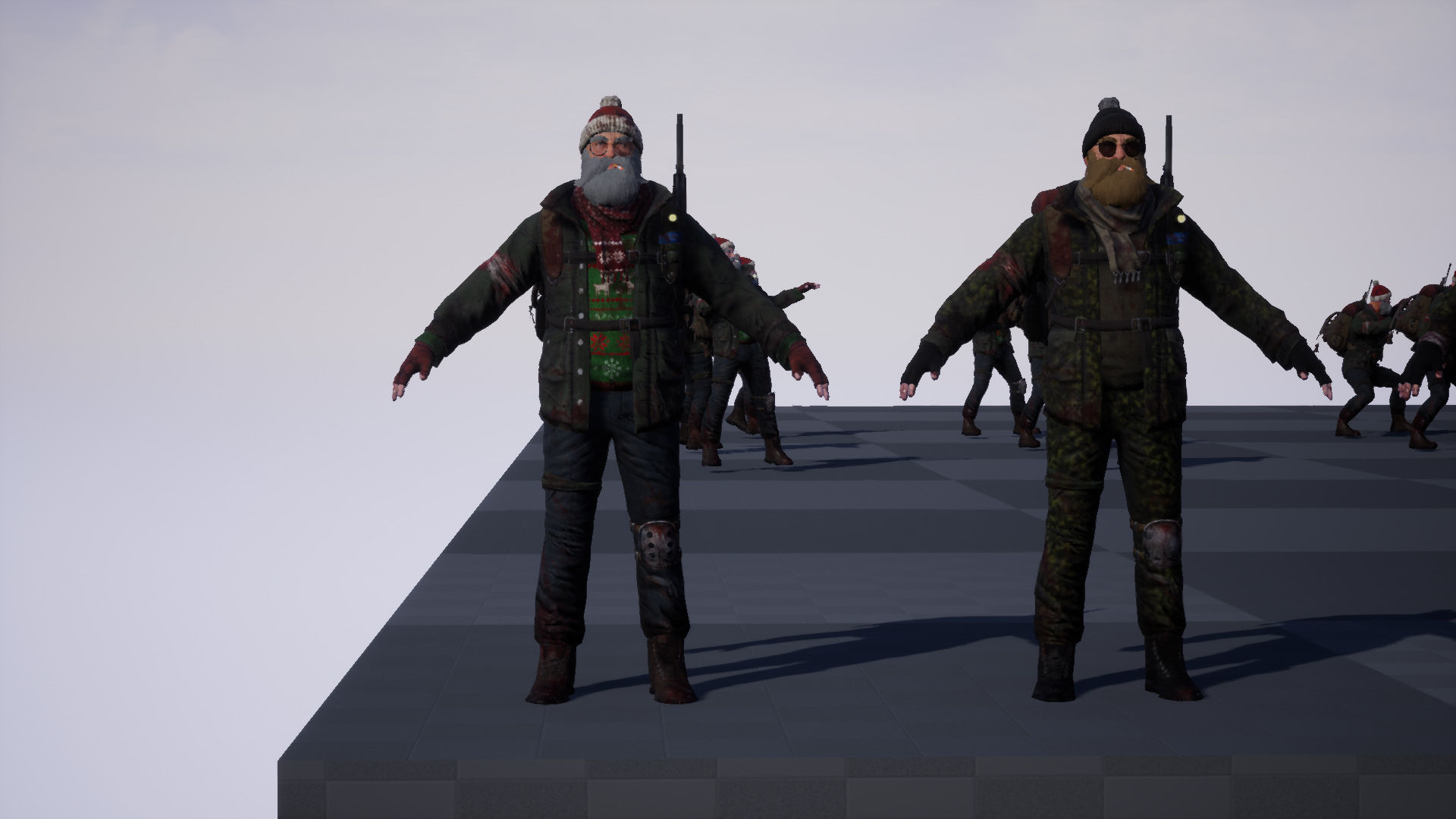 Animated Low poly Game Ready Santa survivor 3D Modular Low-poly 3D model_22