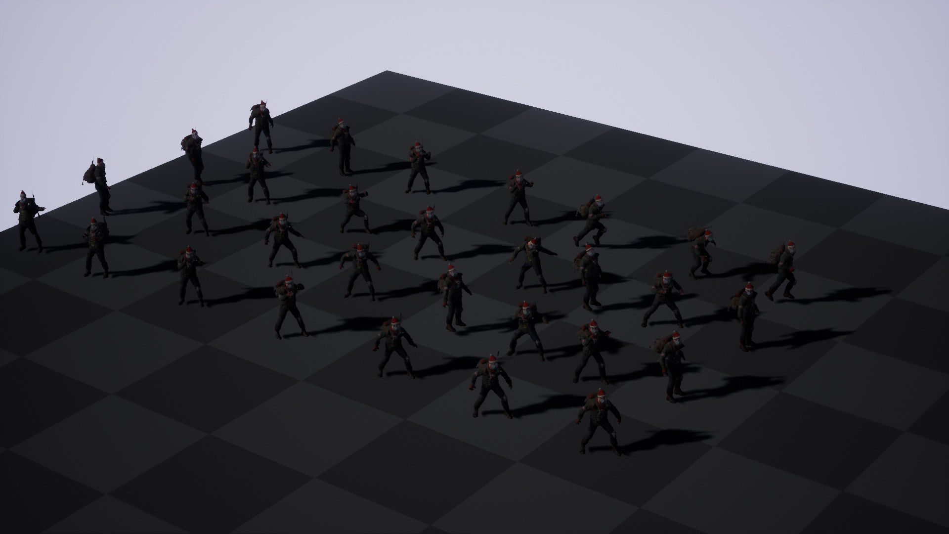 Animated Low poly Game Ready Santa survivor 3D Modular Low-poly 3D model_24