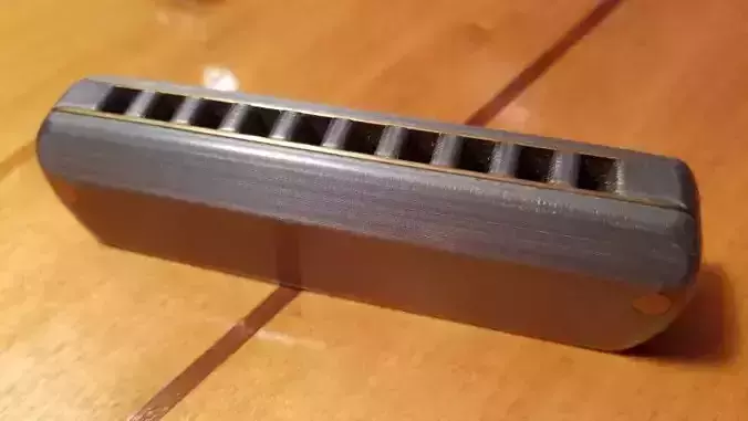 Harmonica real 3D Printable - Requires Marine Band reed plates 3D print model