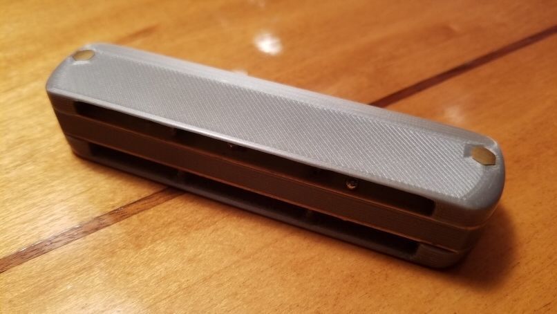 Harmonica real 3D Printable - Requires Marine Band reed plates 3D print model_1