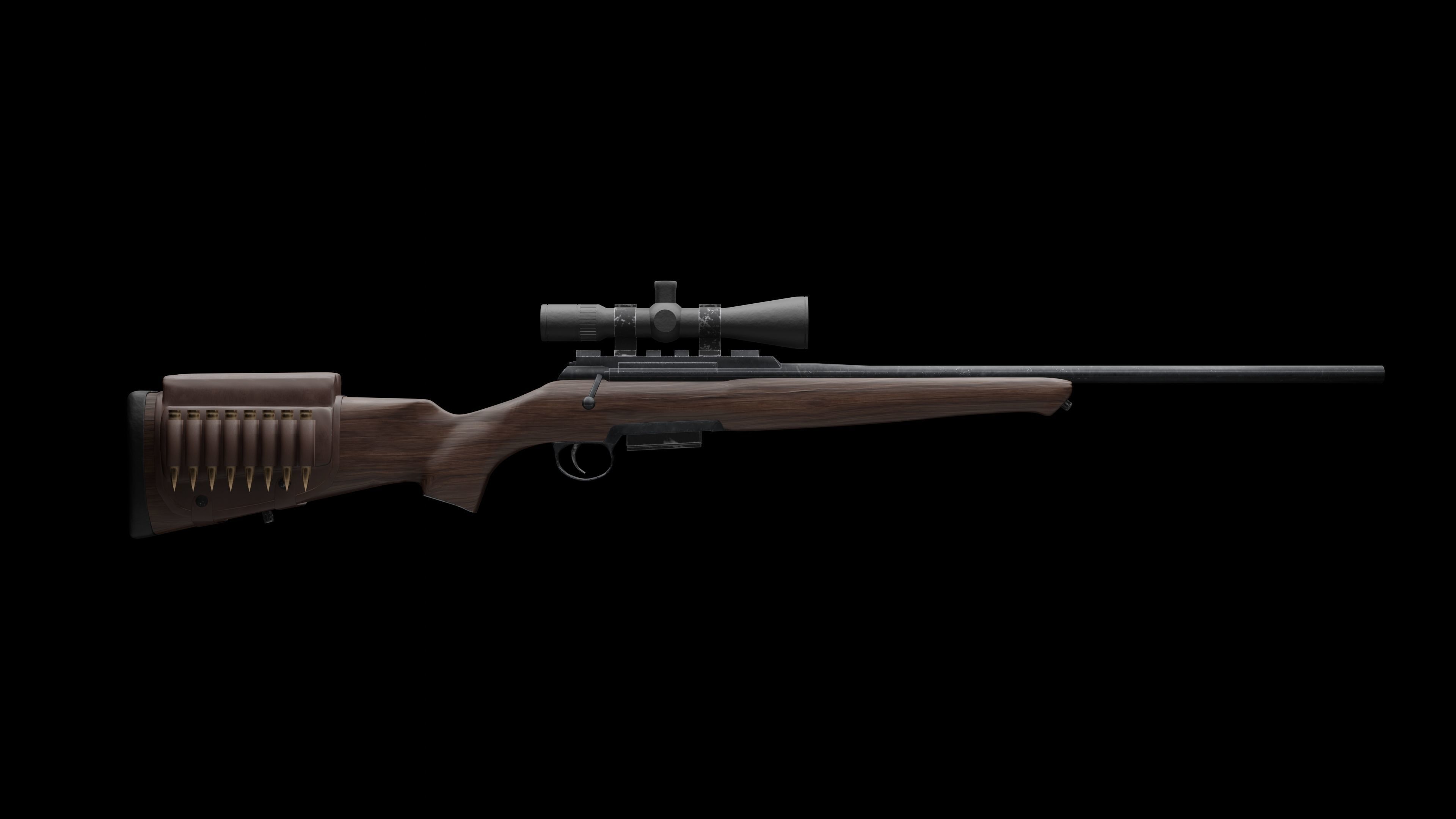 SNIPER RIFLE Low-poly 3D model_8