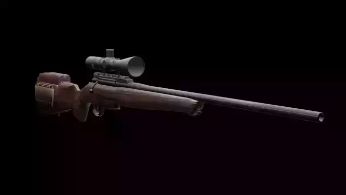 SNIPER RIFLE Low-poly 3D model