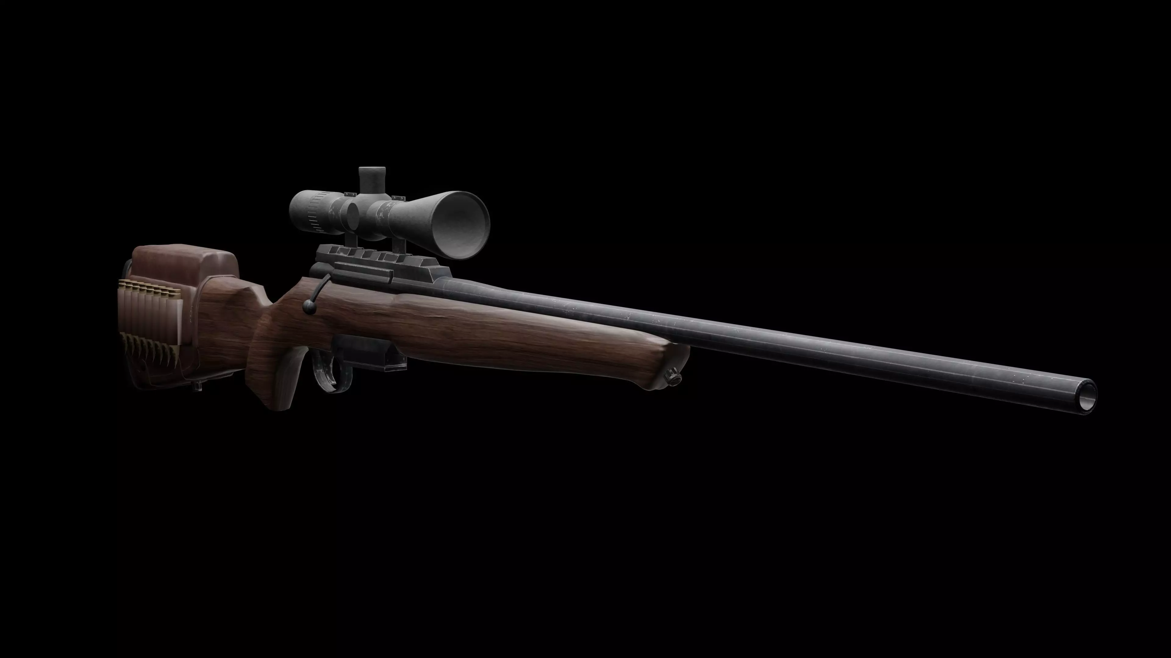 SNIPER RIFLE Low-poly 3D model_0