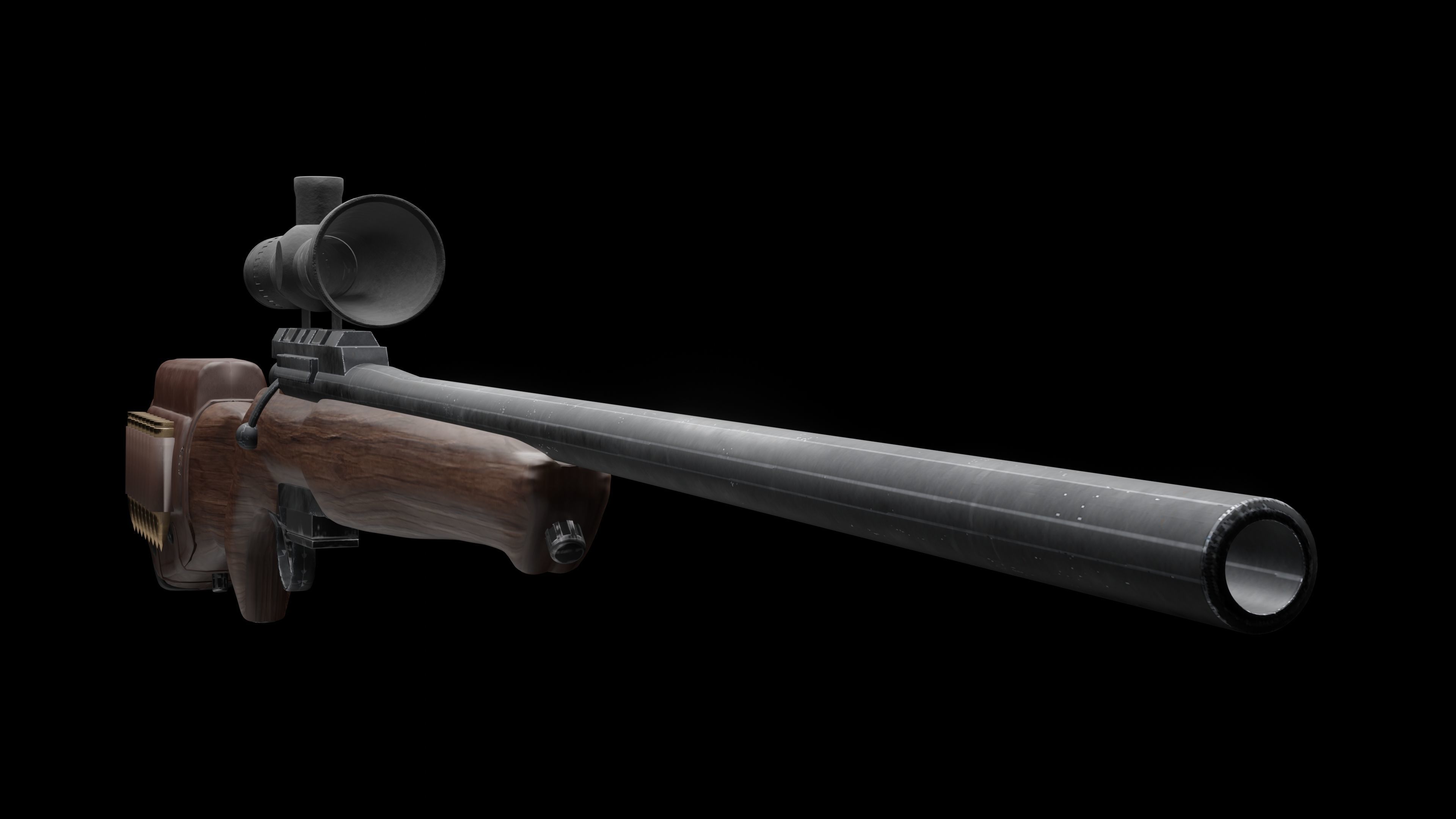 SNIPER RIFLE Low-poly 3D model_7