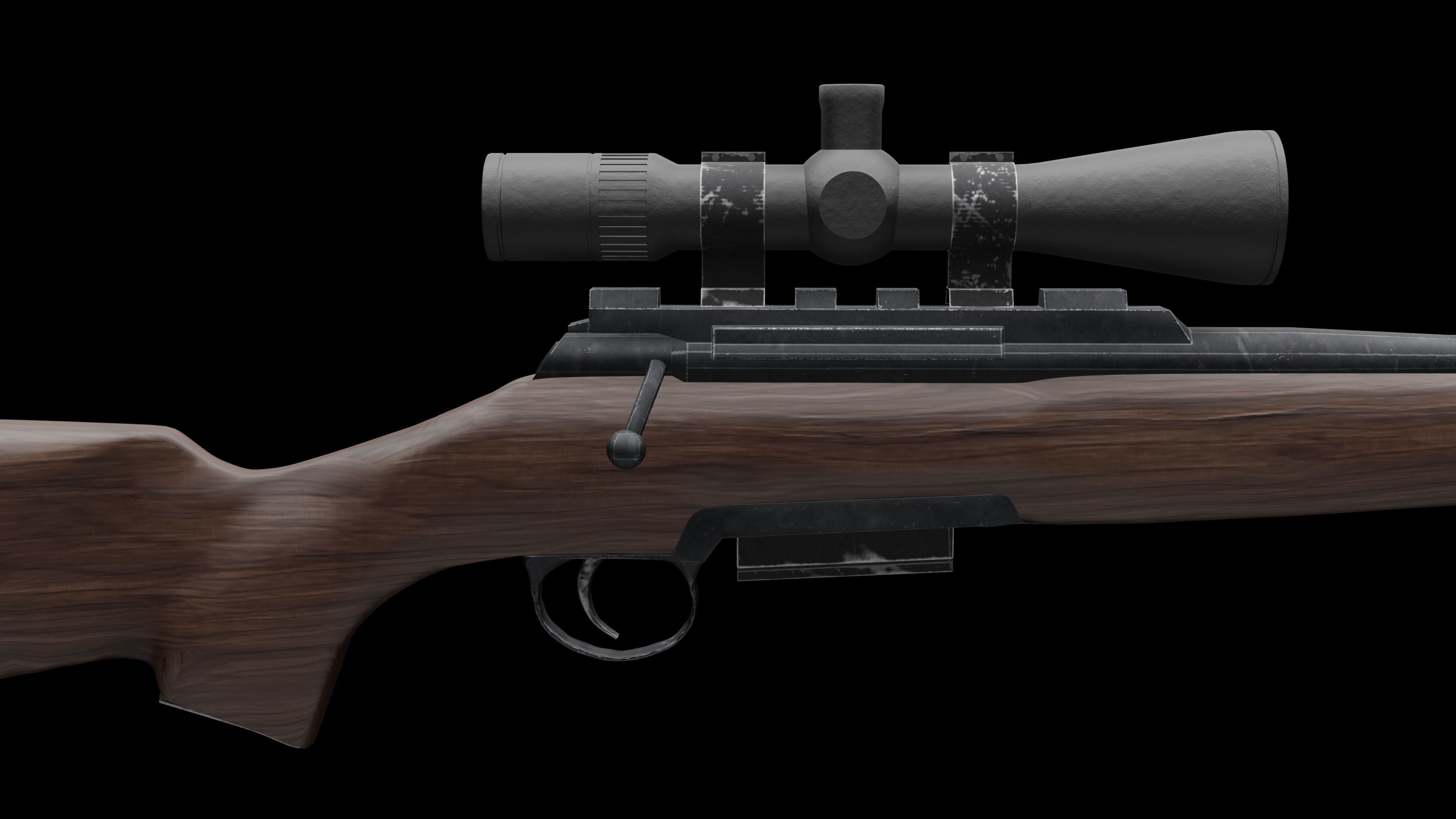 SNIPER RIFLE Low-poly 3D model_3