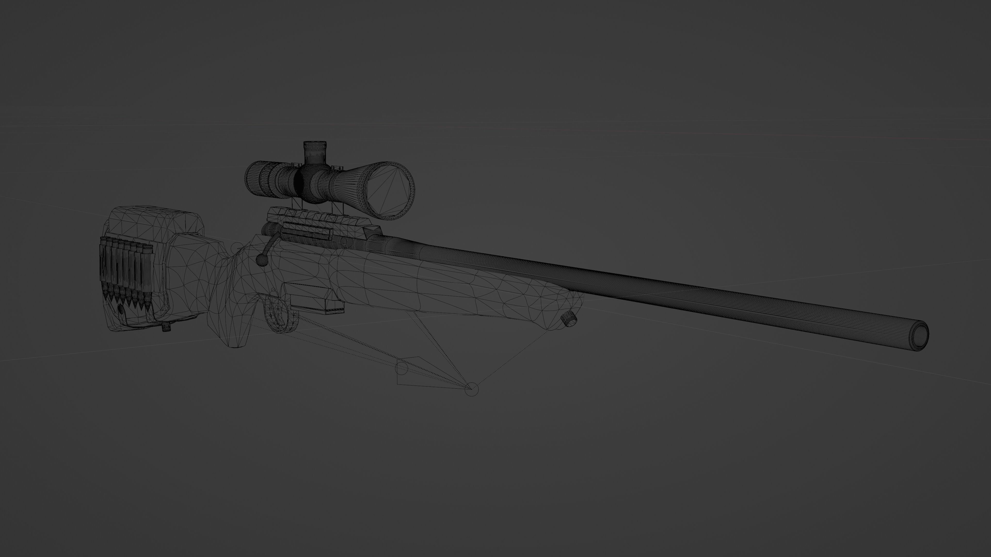 SNIPER RIFLE Low-poly 3D model_10