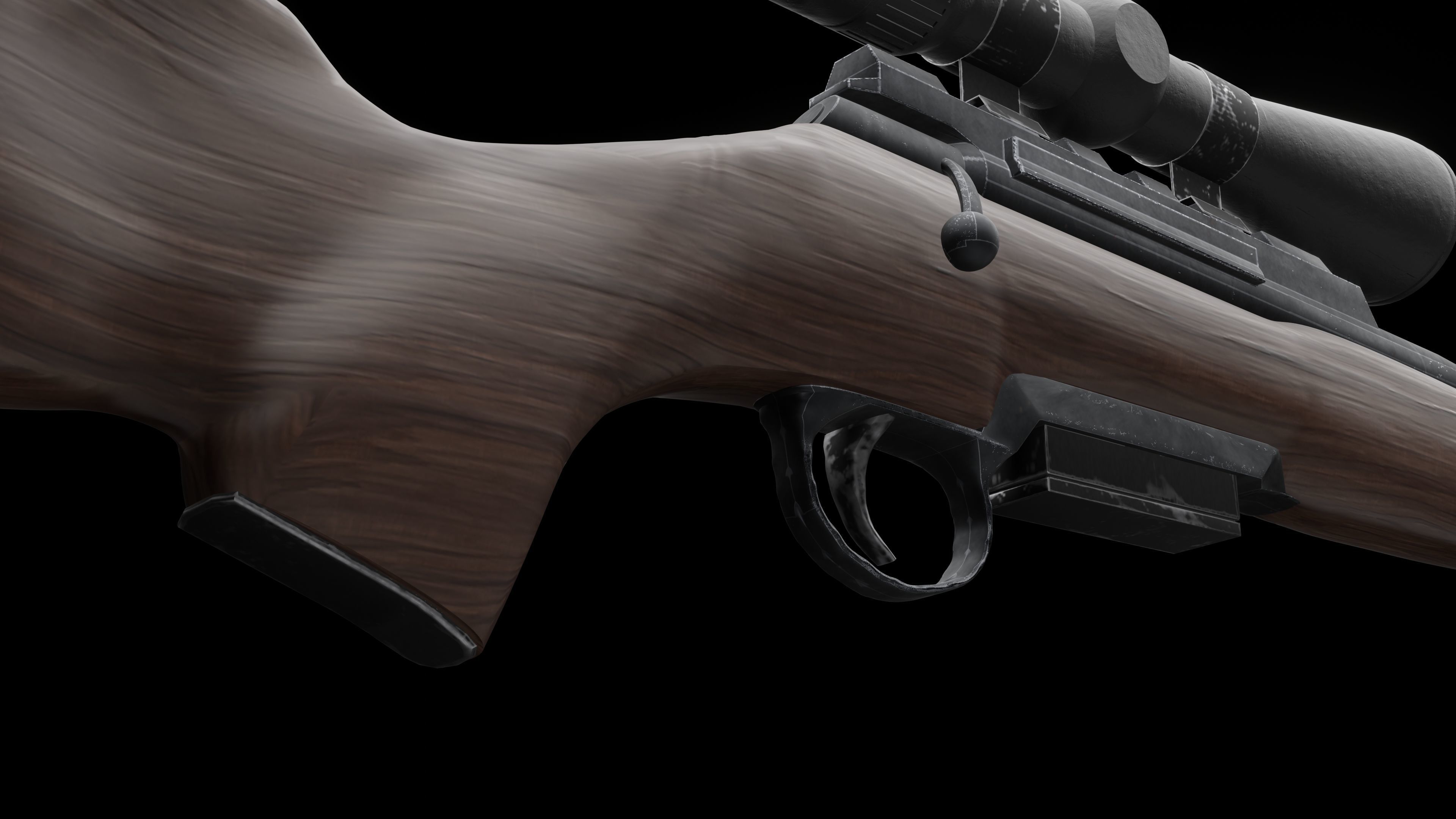 SNIPER RIFLE Low-poly 3D model_5