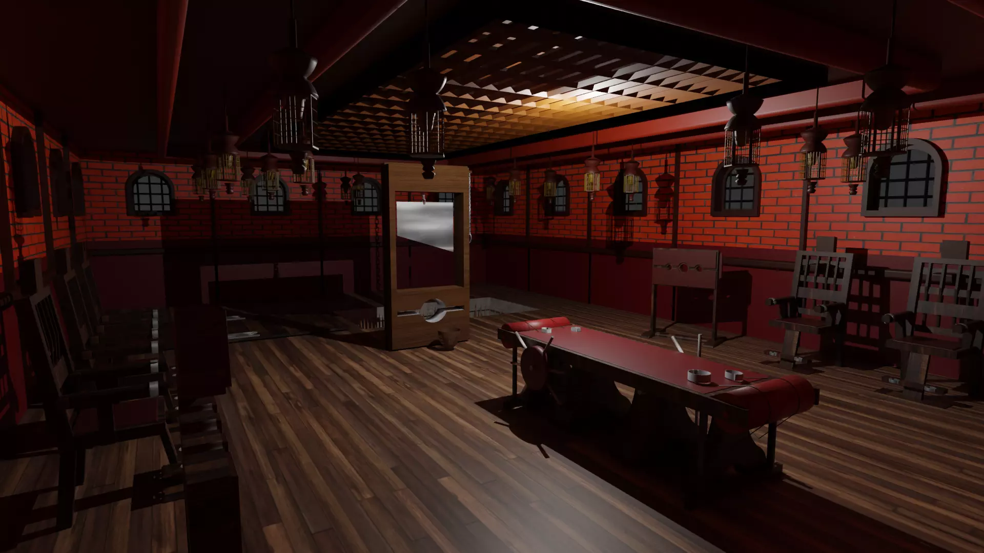 Torture Chamber Low-poly 3D model_0