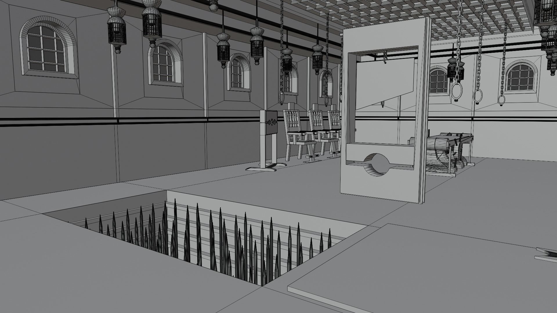 Torture Chamber Low-poly 3D model_8