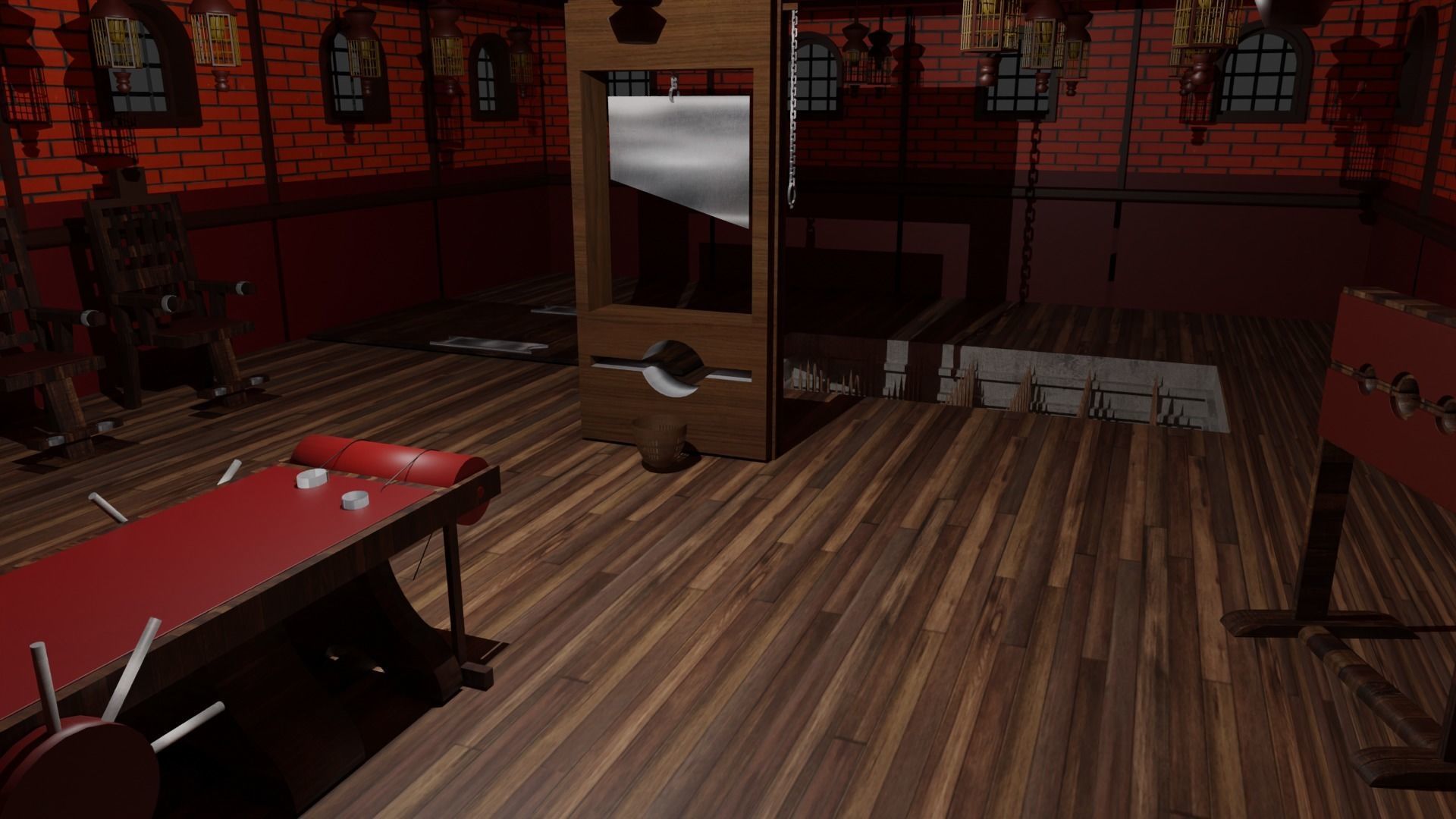 Torture Chamber Low-poly 3D model_1