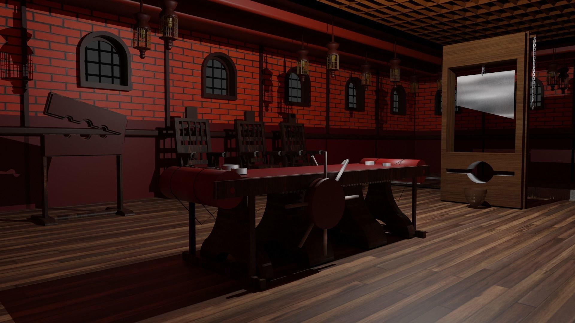 Torture Chamber Low-poly 3D model_6