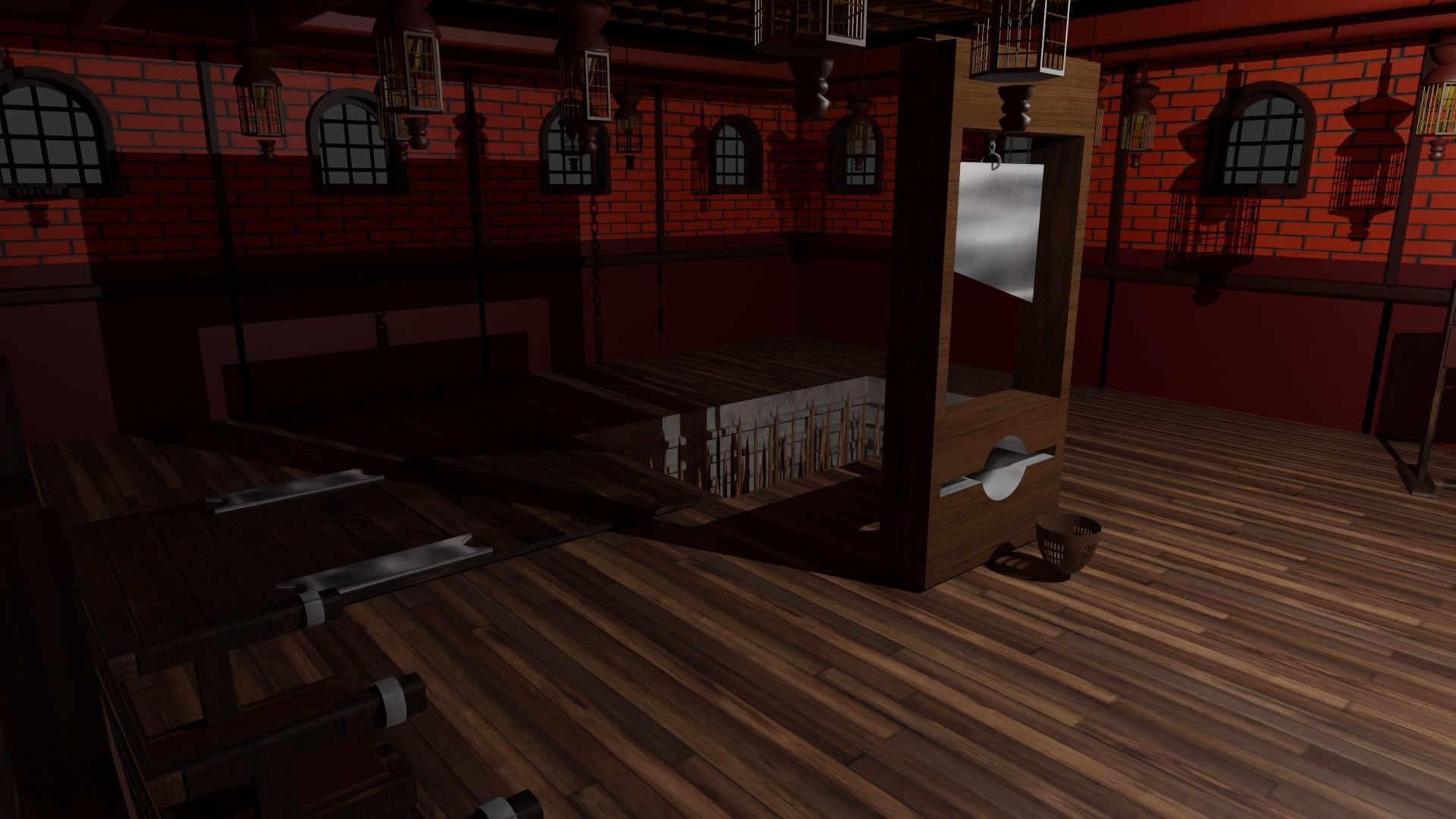 Torture Chamber Low-poly 3D model_4