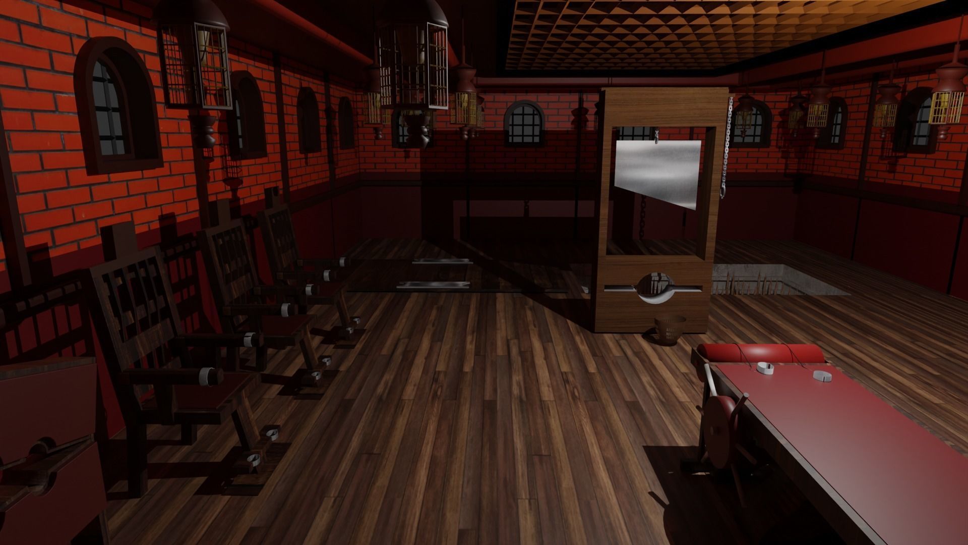 Torture Chamber Low-poly 3D model_2