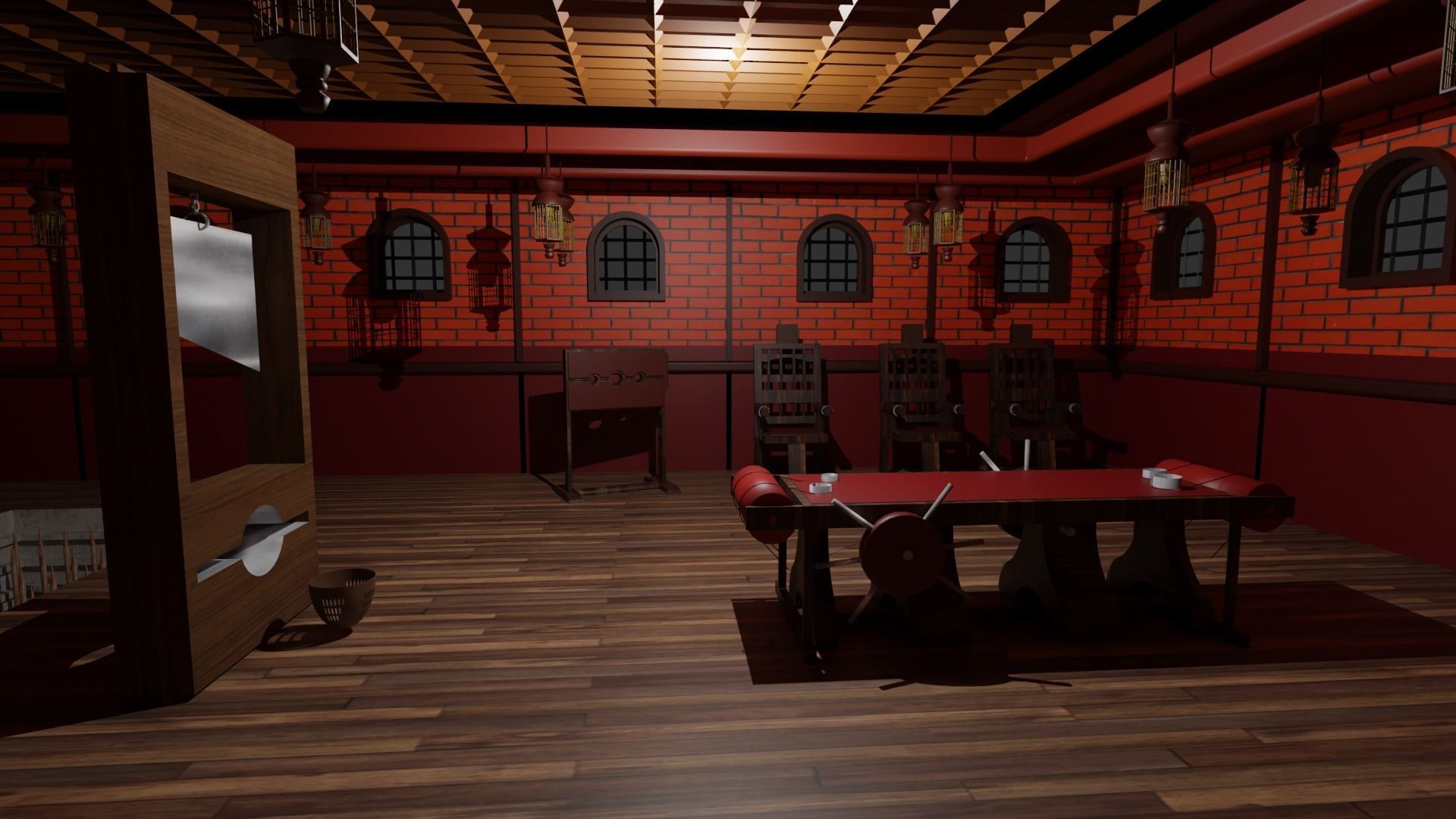 Torture Chamber Low-poly 3D model_5