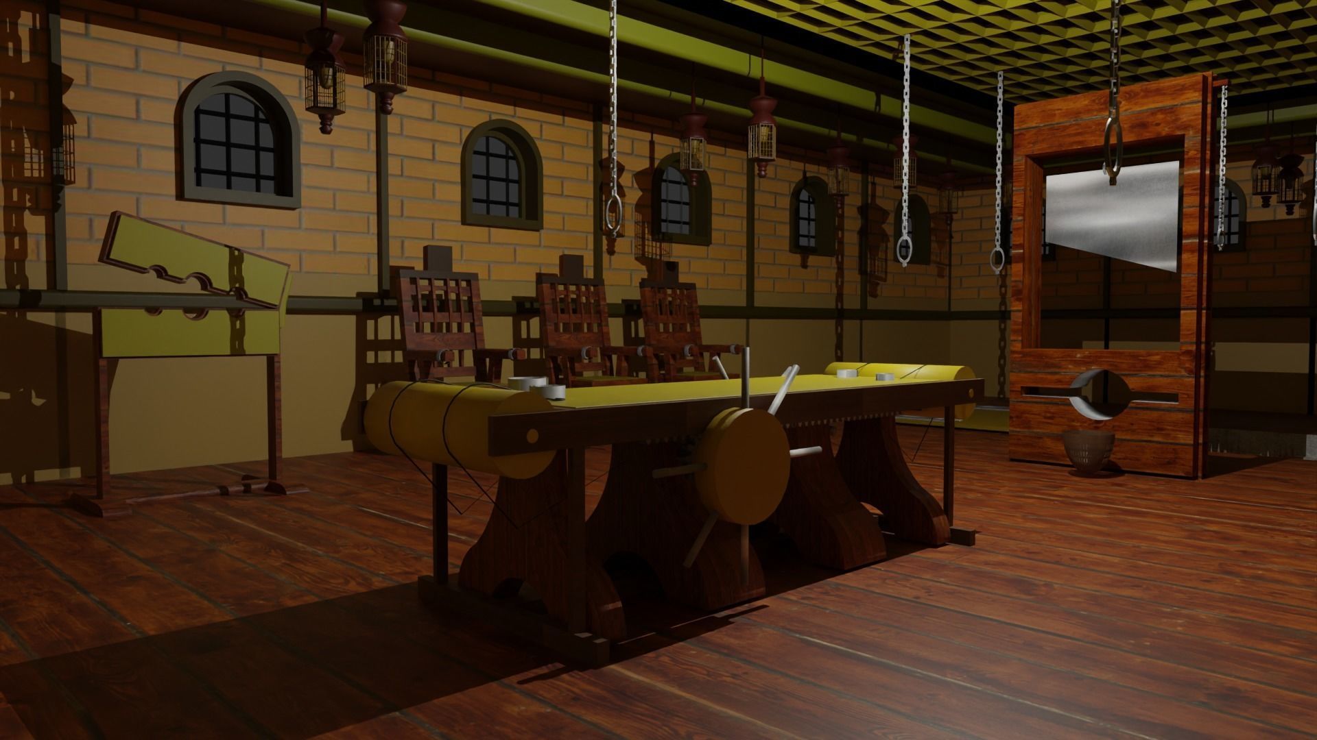 Torture Chamber Low-poly 3D model_6