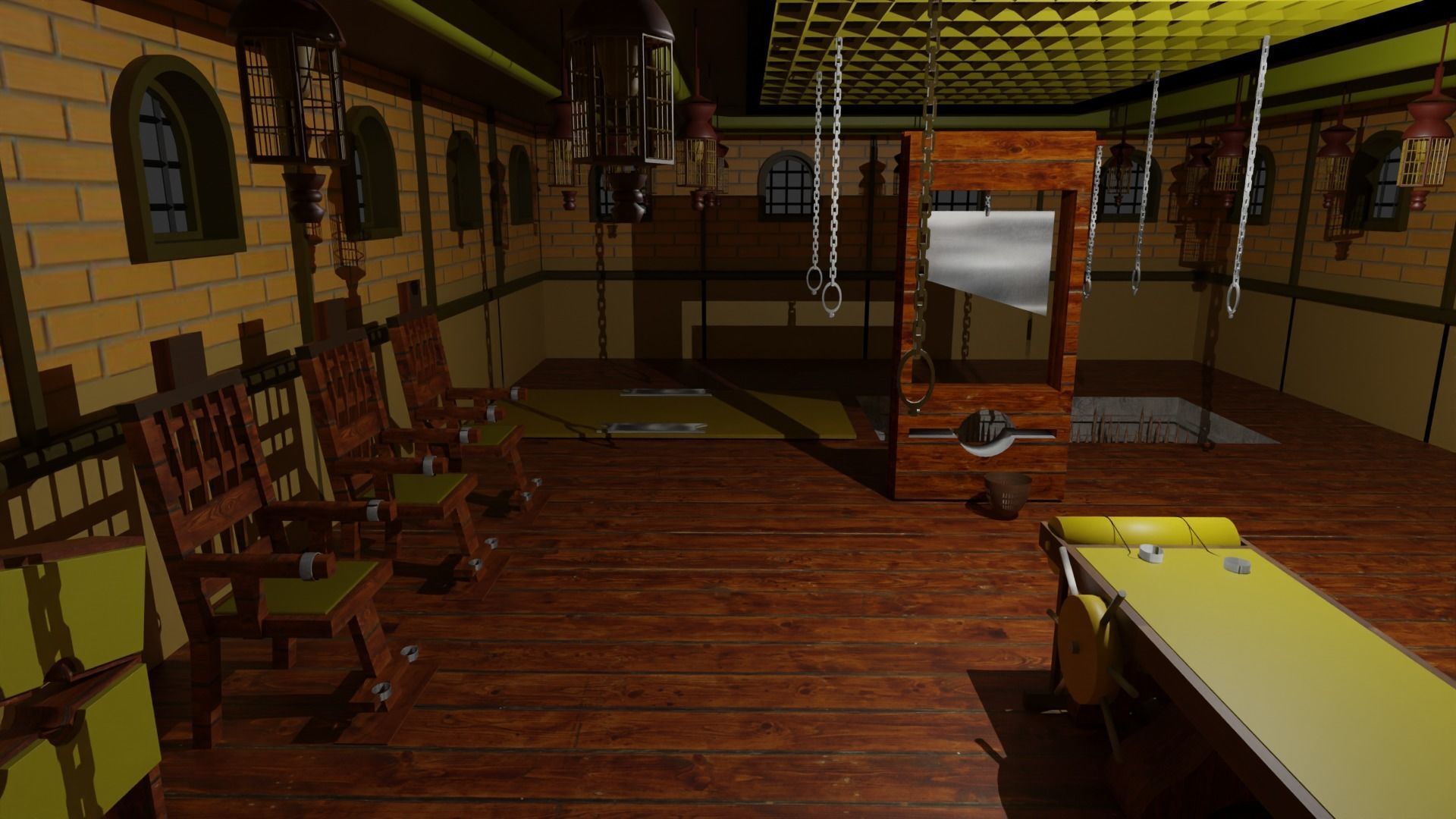 Torture Chamber Low-poly 3D model_3