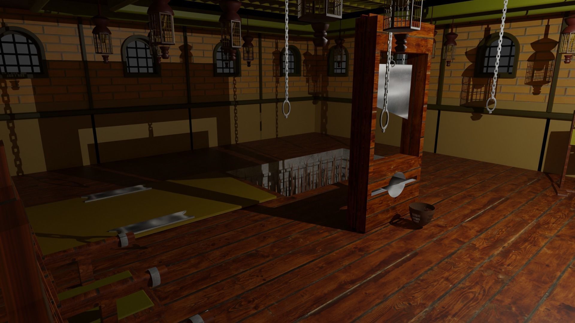 Torture Chamber Low-poly 3D model_4