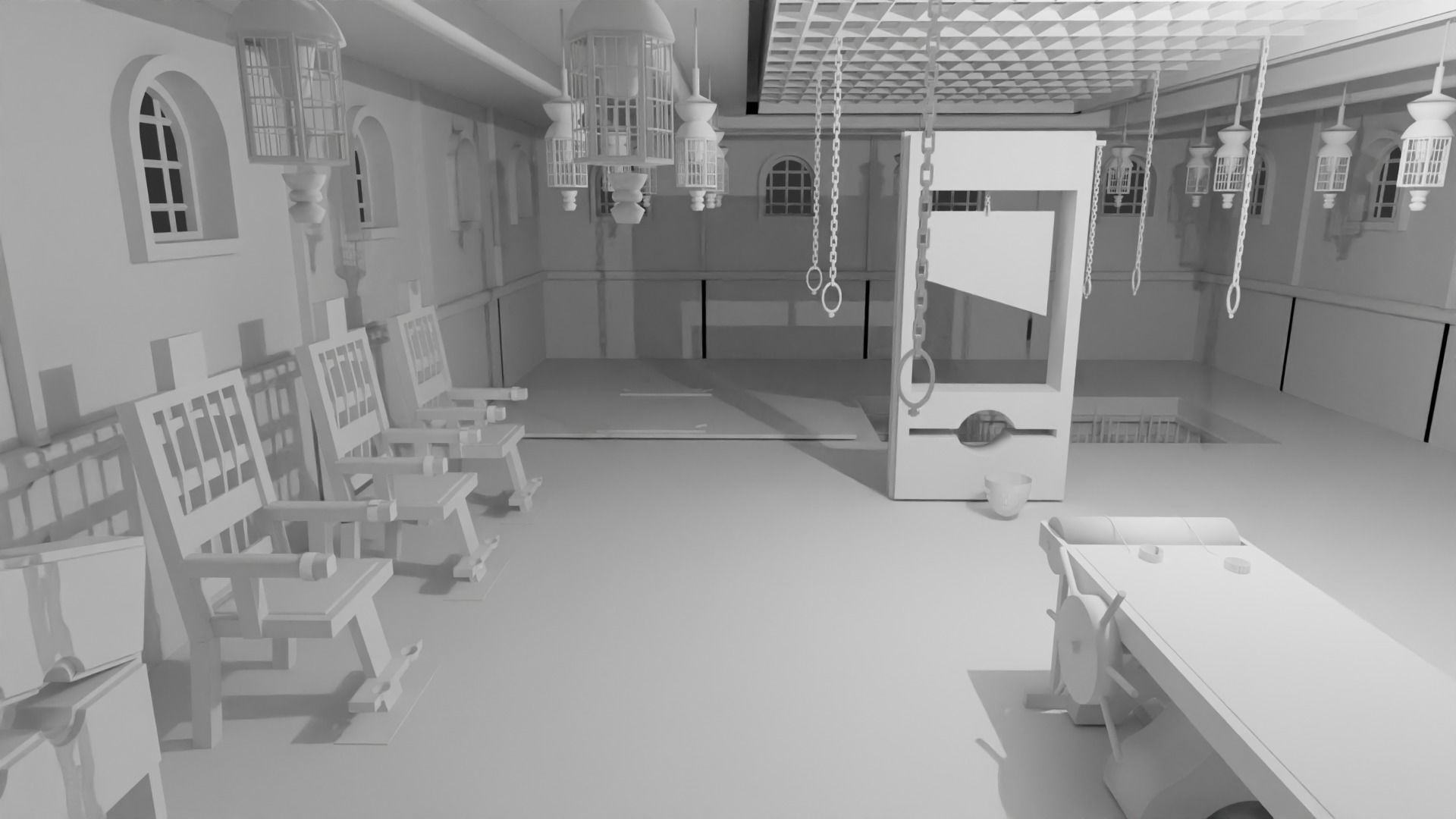 Torture Chamber Low-poly 3D model_2