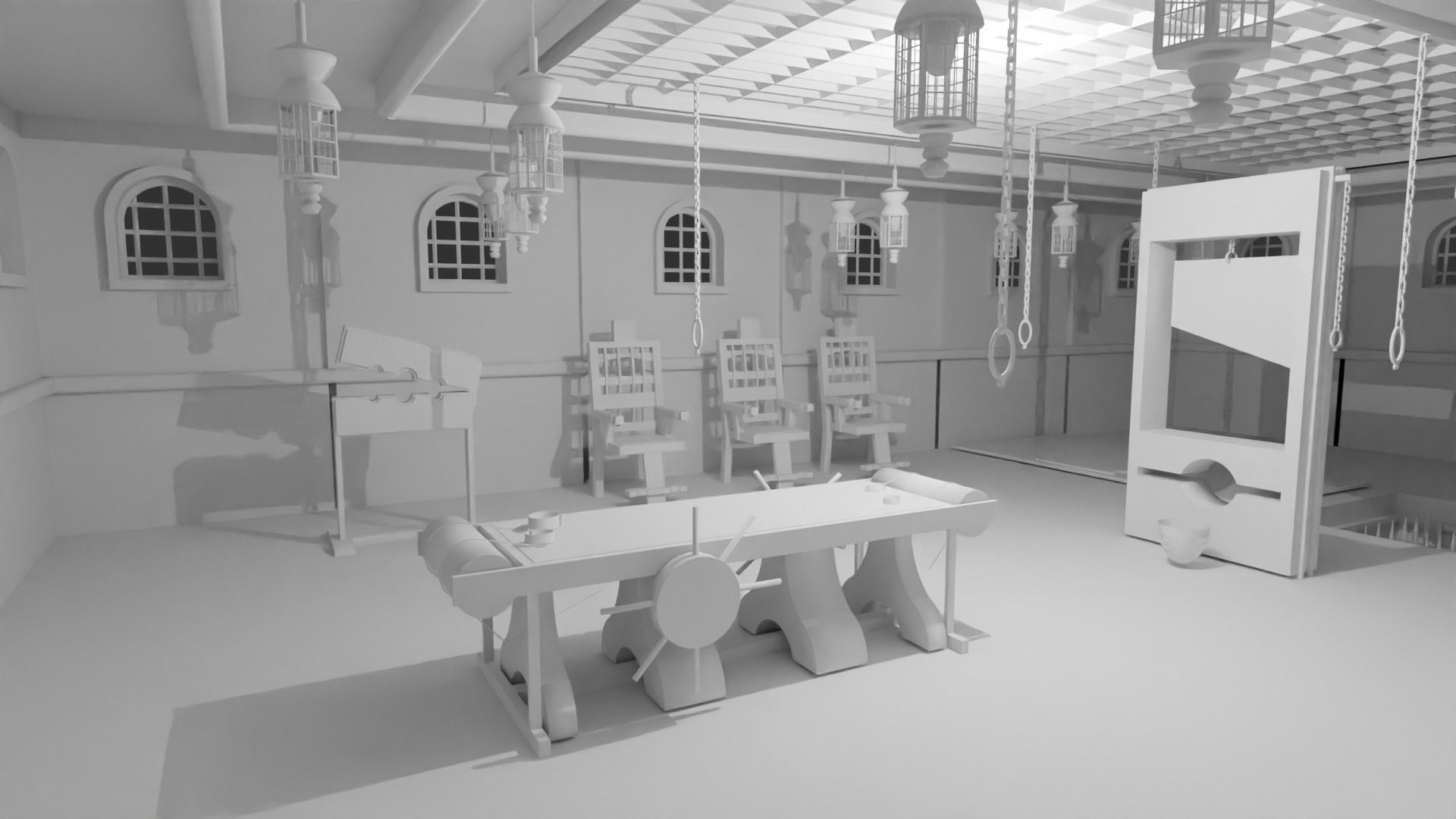 Torture Chamber Low-poly 3D model_3
