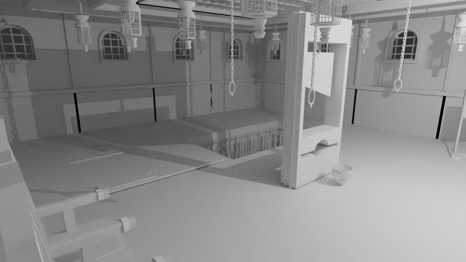Torture Chamber Low-poly 3D model_4