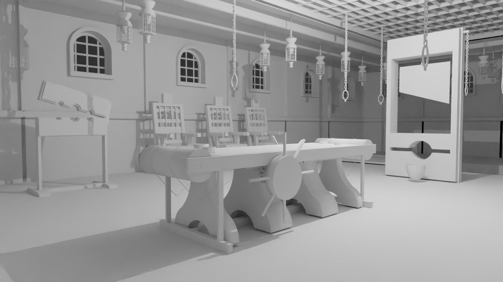 Torture Chamber Low-poly 3D model_6