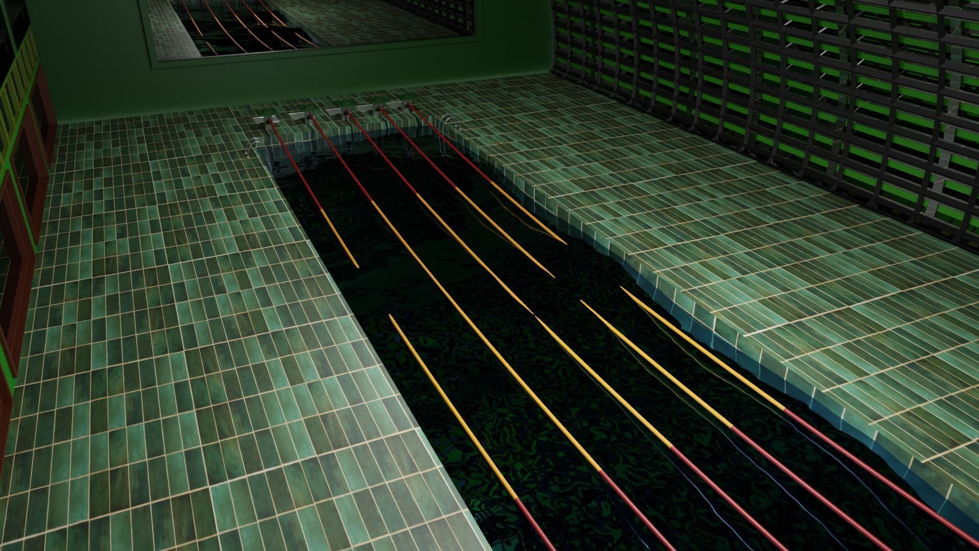 Swim Stadion-Stadium pool-Arena pool Low-poly 3D model_3