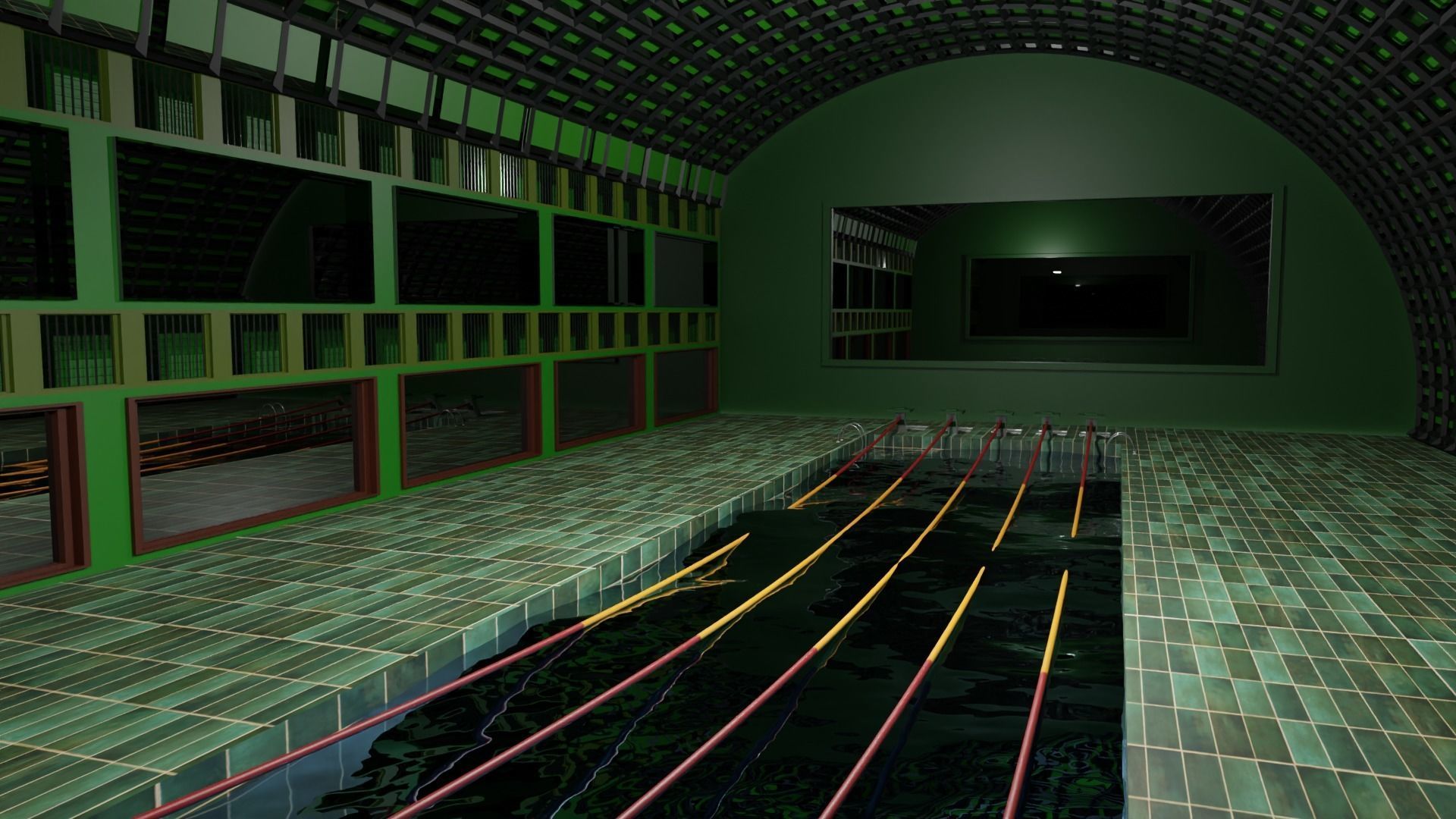 Swim Stadion-Stadium pool-Arena pool Low-poly 3D model_5