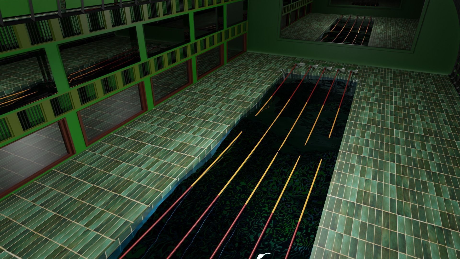 Swim Stadion-Stadium pool-Arena pool Low-poly 3D model_4