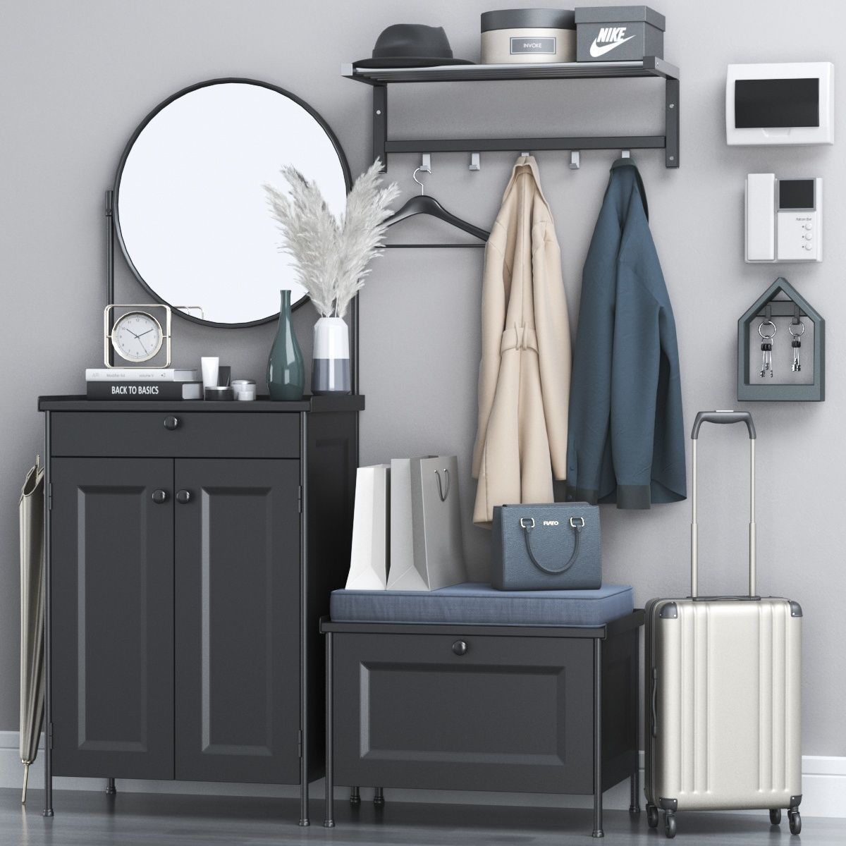 Hallway 4 3D model_4