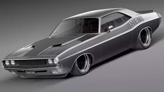 Dodge Challenger 1970 ProTouring Custom 3D Model