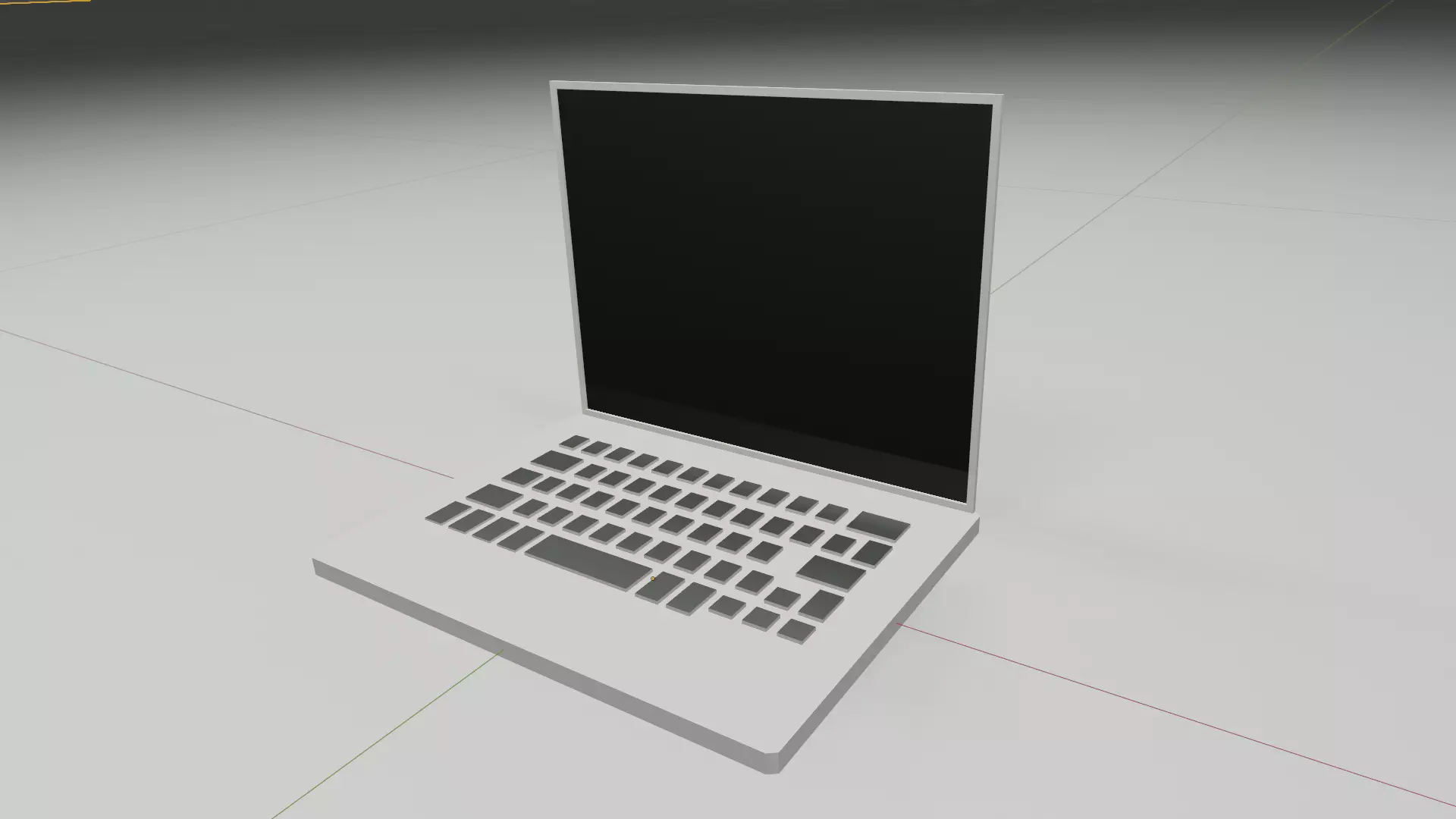 Low Poly Laptop Free 3D model_0