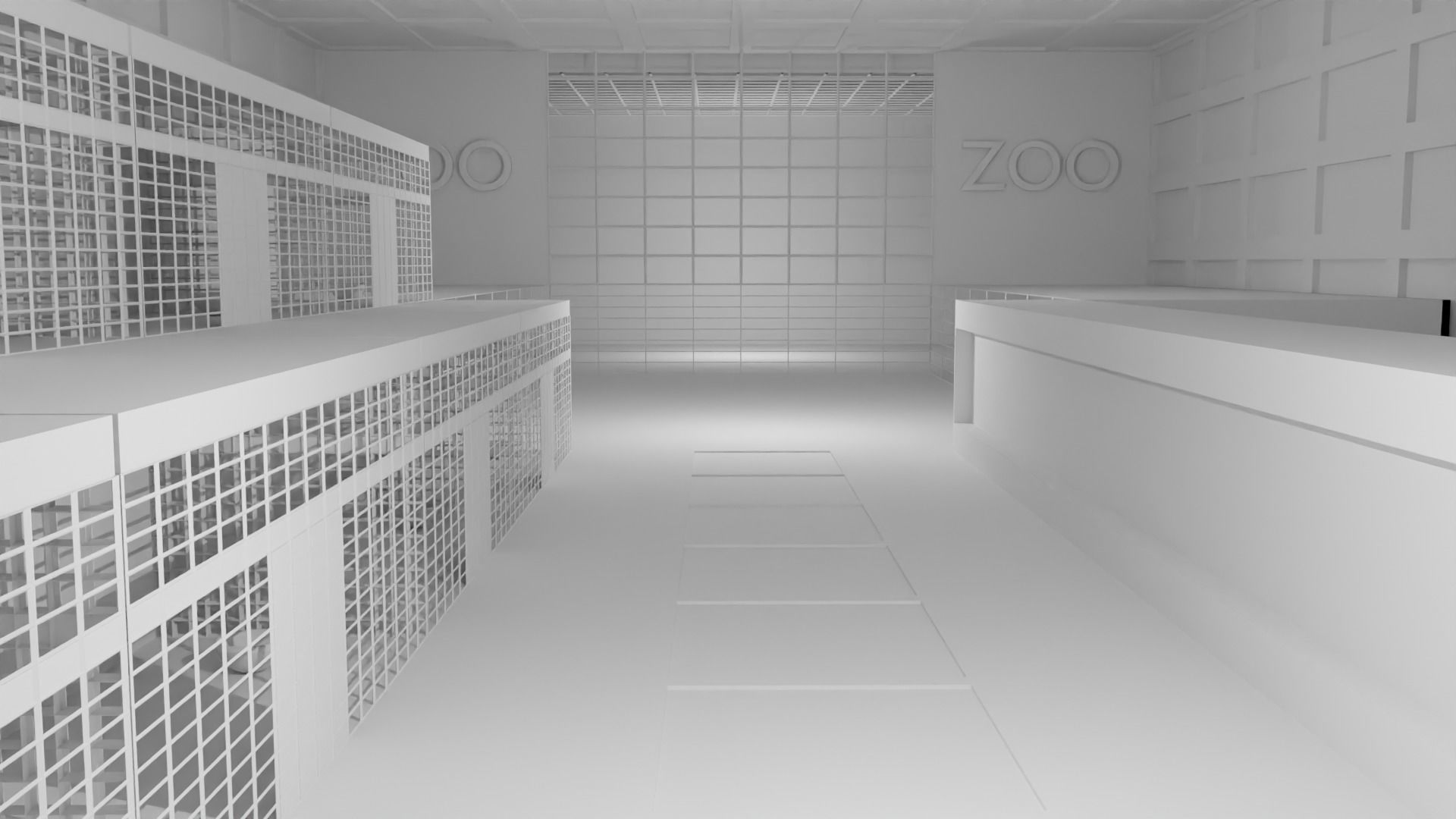 Zoo Interior Low-poly 3D model_6