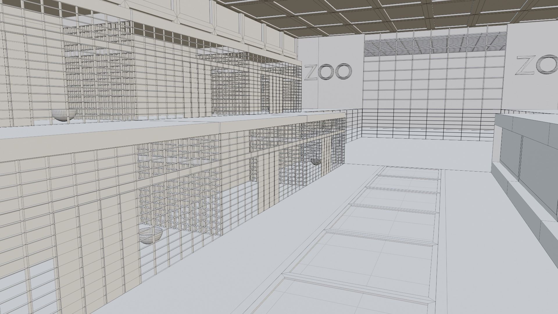 Zoo Interior Low-poly 3D model_8