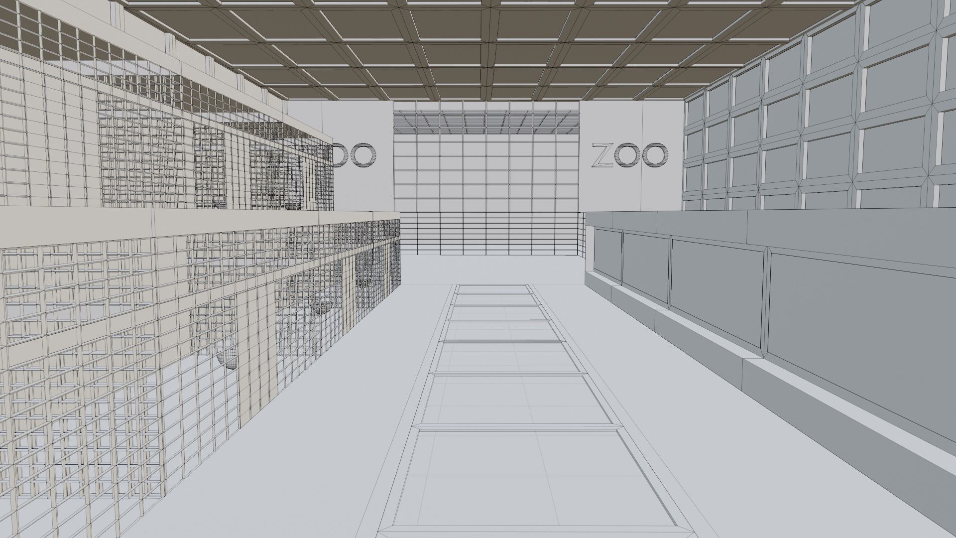 Zoo Interior Low-poly 3D model_7