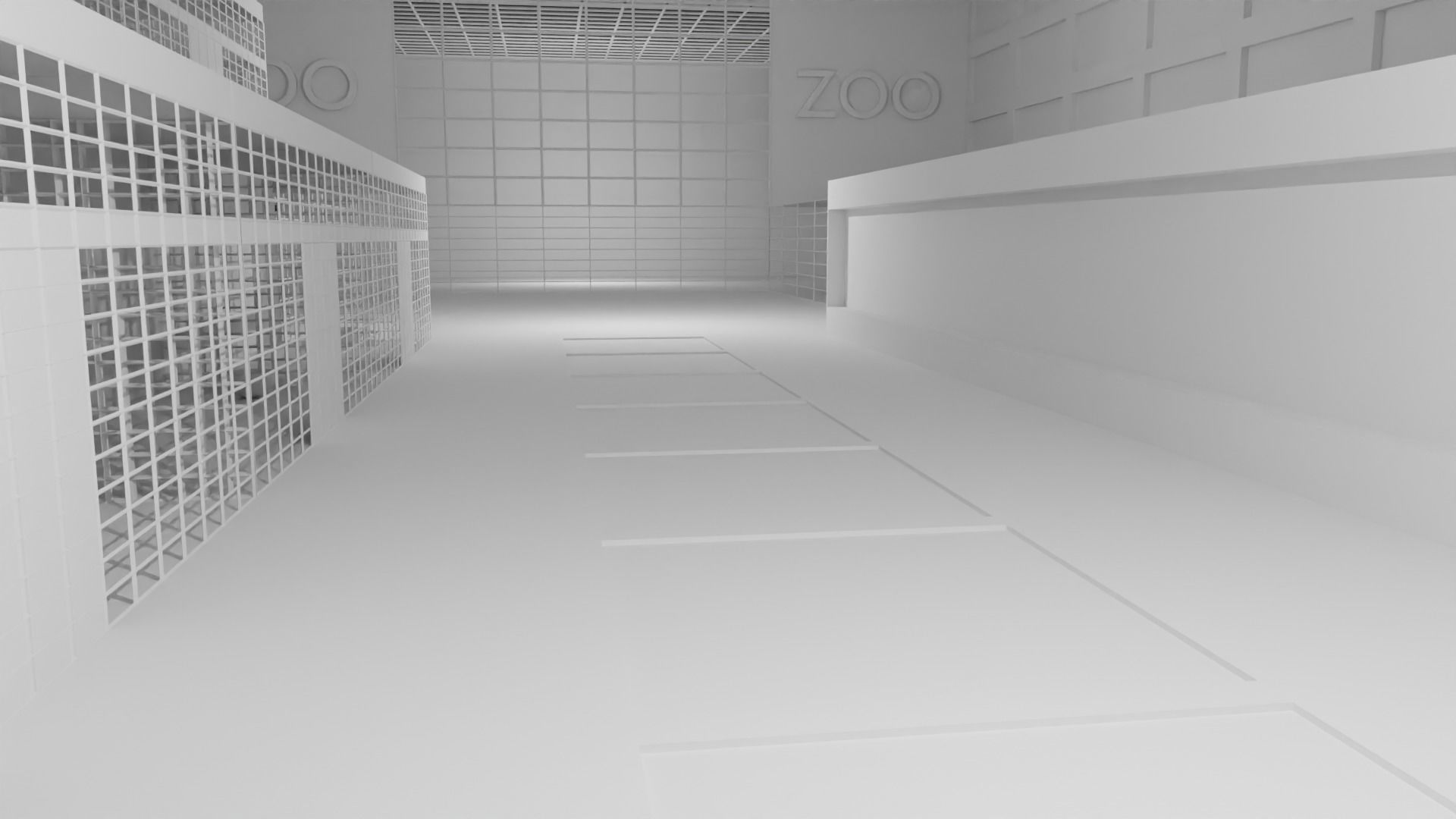 Zoo Interior Low-poly 3D model_2