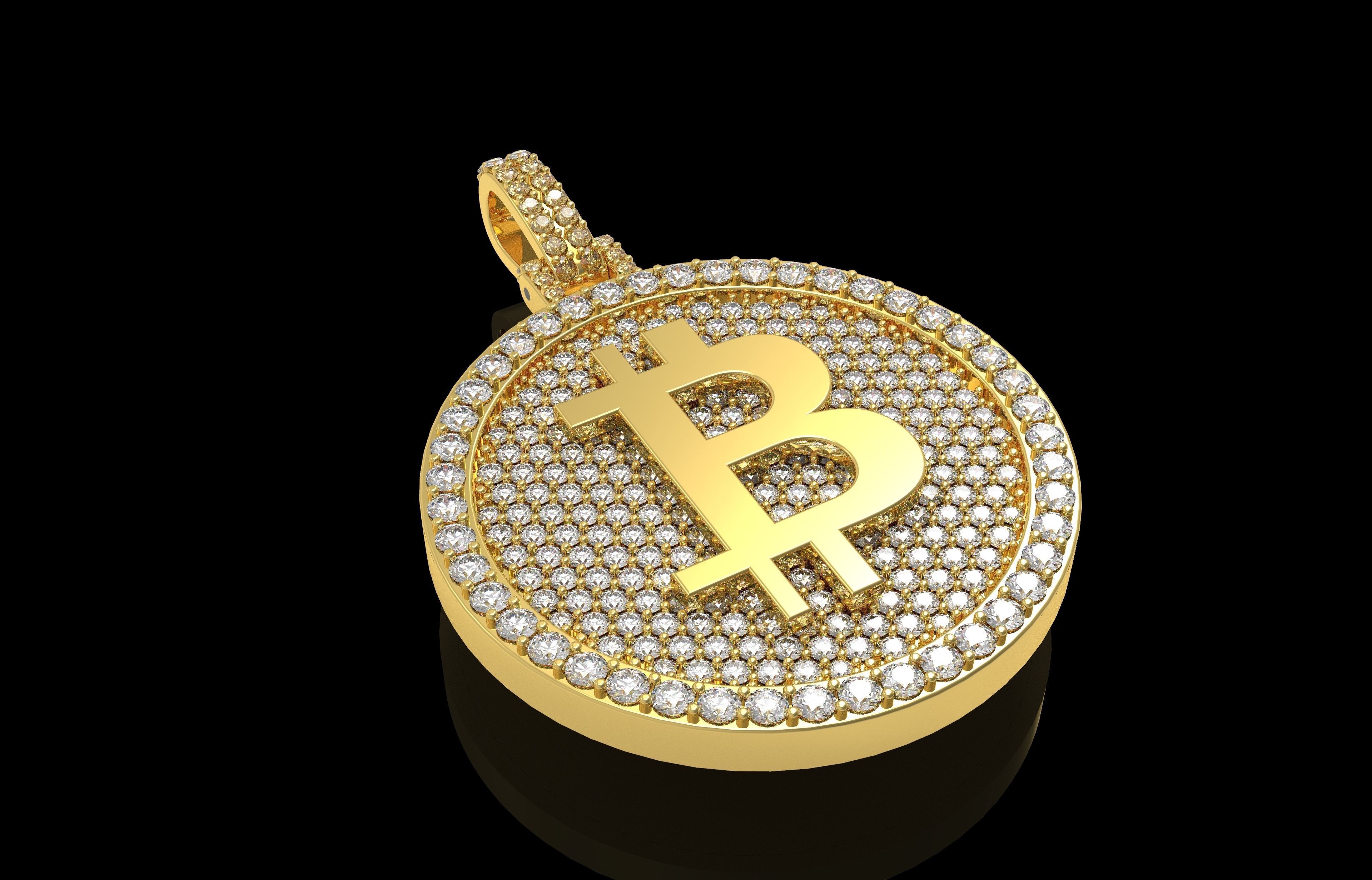 Pendants Bitcoin Number 23 3D print model_27